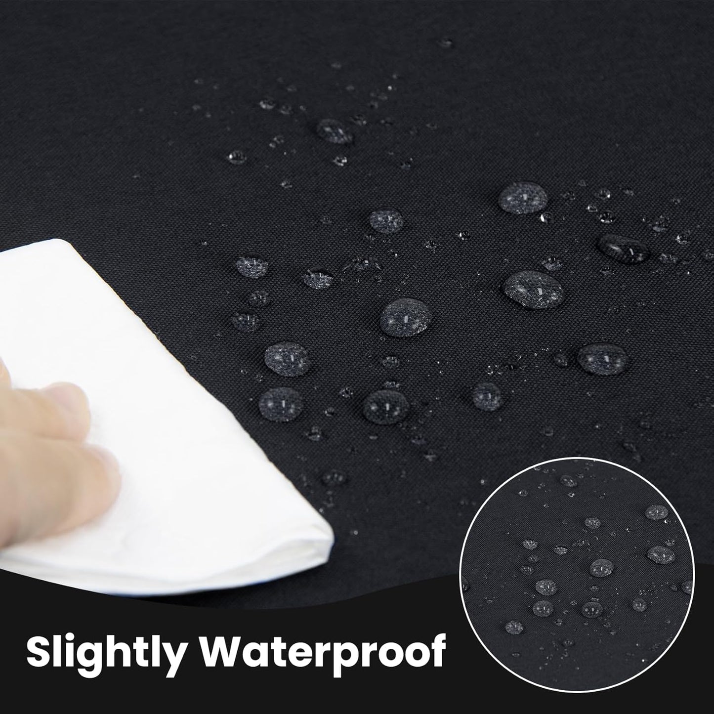 2 Pack Fitted Tablecloth for 8 Foot Rectangle Tables 96 x 30 Inch Black Table Covers Water Resistant Polyester Table Cloth for Wedding, Parties,Display, Trade Show (Black)