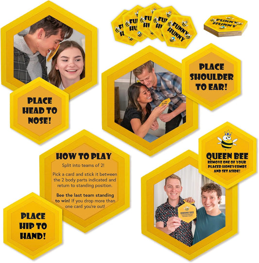 Squirrel Products Funny Hunny, The Zany Physical Challenge Party Game for Adults or Kids, Stretch & Twist Your Body to Collect Cards and Win