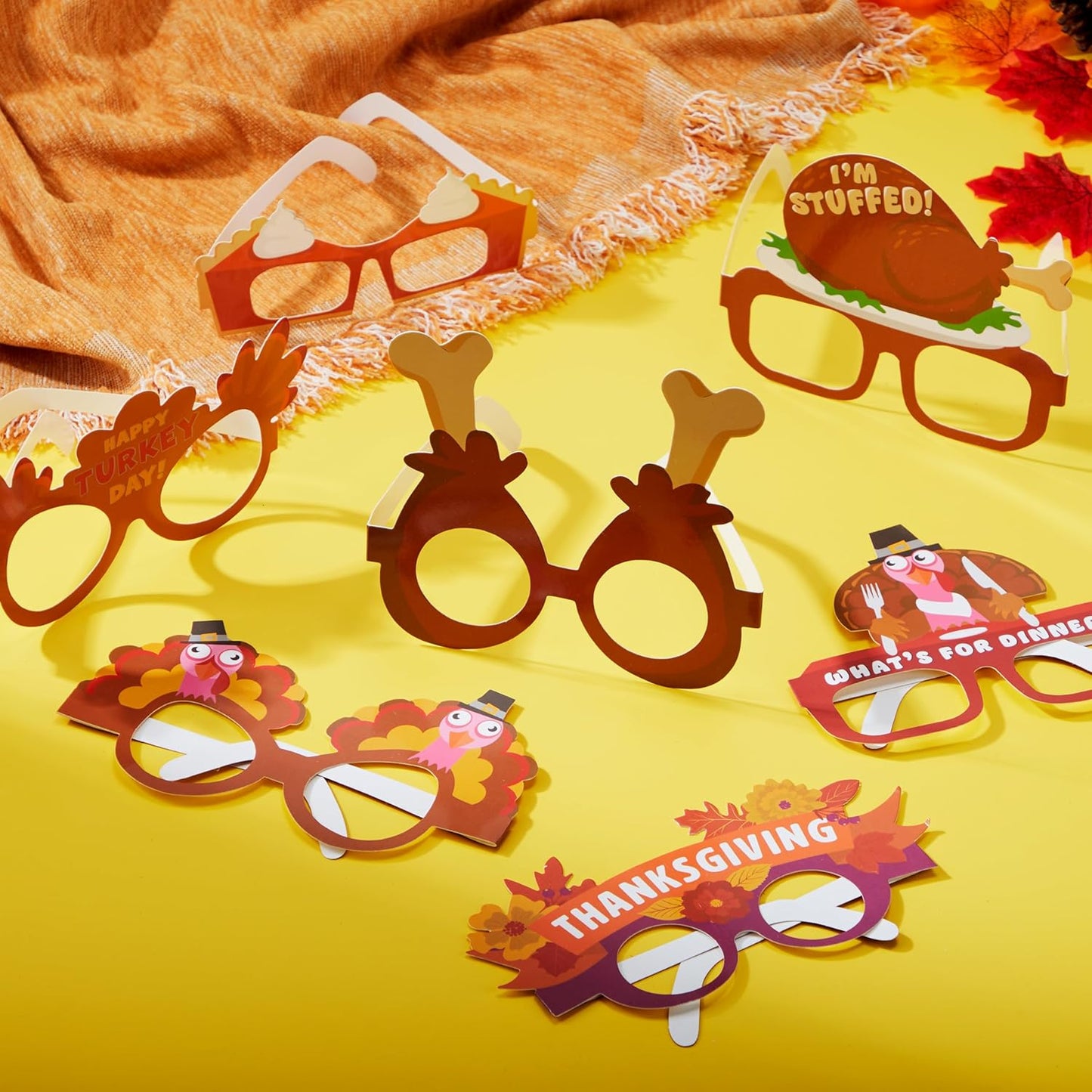 JOYIN Thanksgiving Turkey Eyeglasses, Turkey Eyewear Photo Props for Kids Party and Accessories (One Size Fits All)