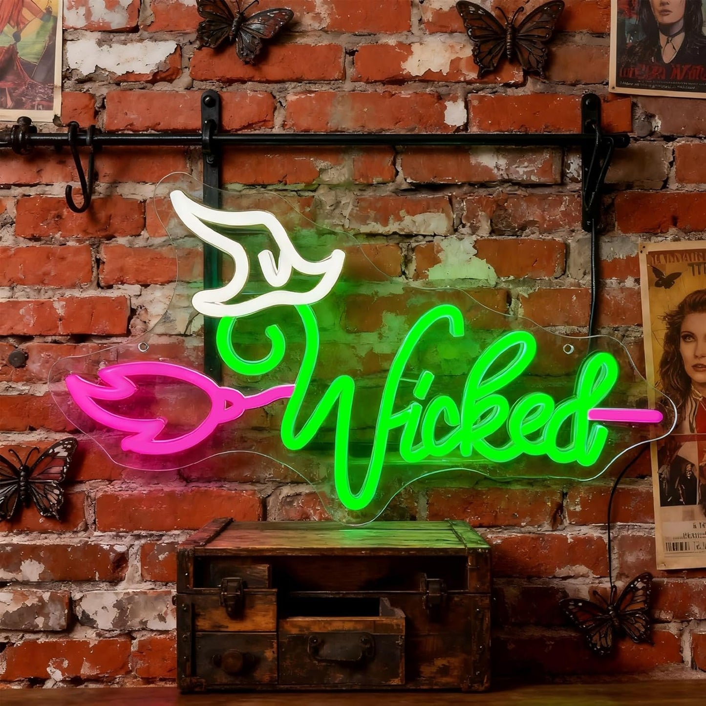 Witch Theme Party Decorations & Gift for Her - LED Neon Light for Bedroom Birthday Art Wall Decortion