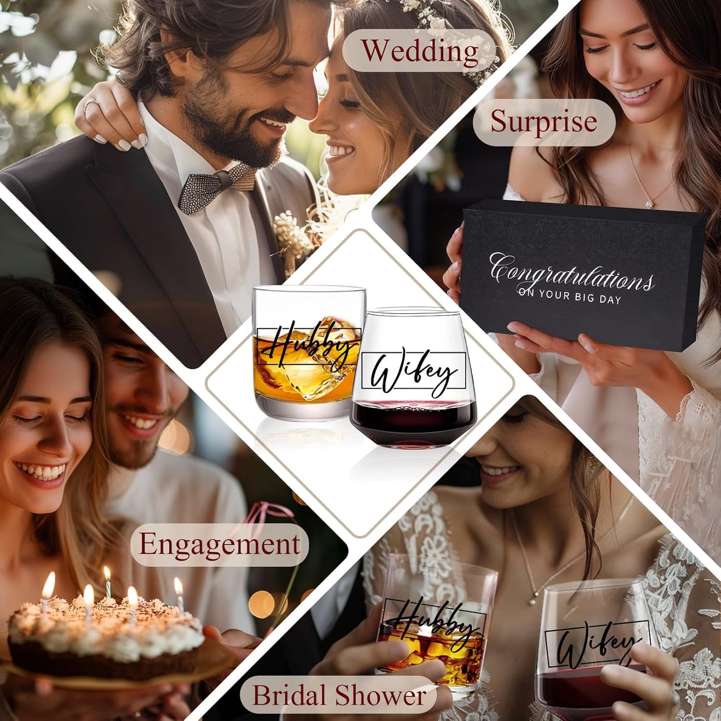 Wedding Gifts for Newlywed 2025, Unique Engagement Wedding Gifts for Newlywed Mr and Mrs Him and Her, Novel Couple Wishes for Couples
