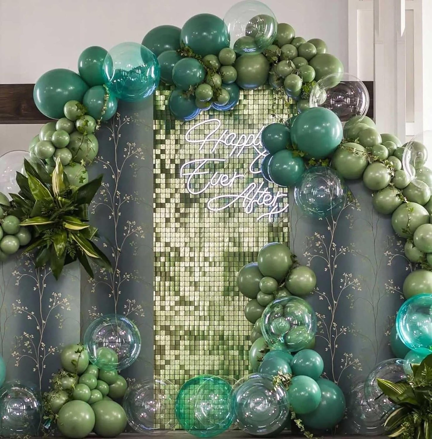 KALOR 12 Inch Avocado Green Balloons, 50 Pcs Latex Helium Balloons for Kid's Birthday Party, Baby Shower, Wedding, Graduate Party Decorations