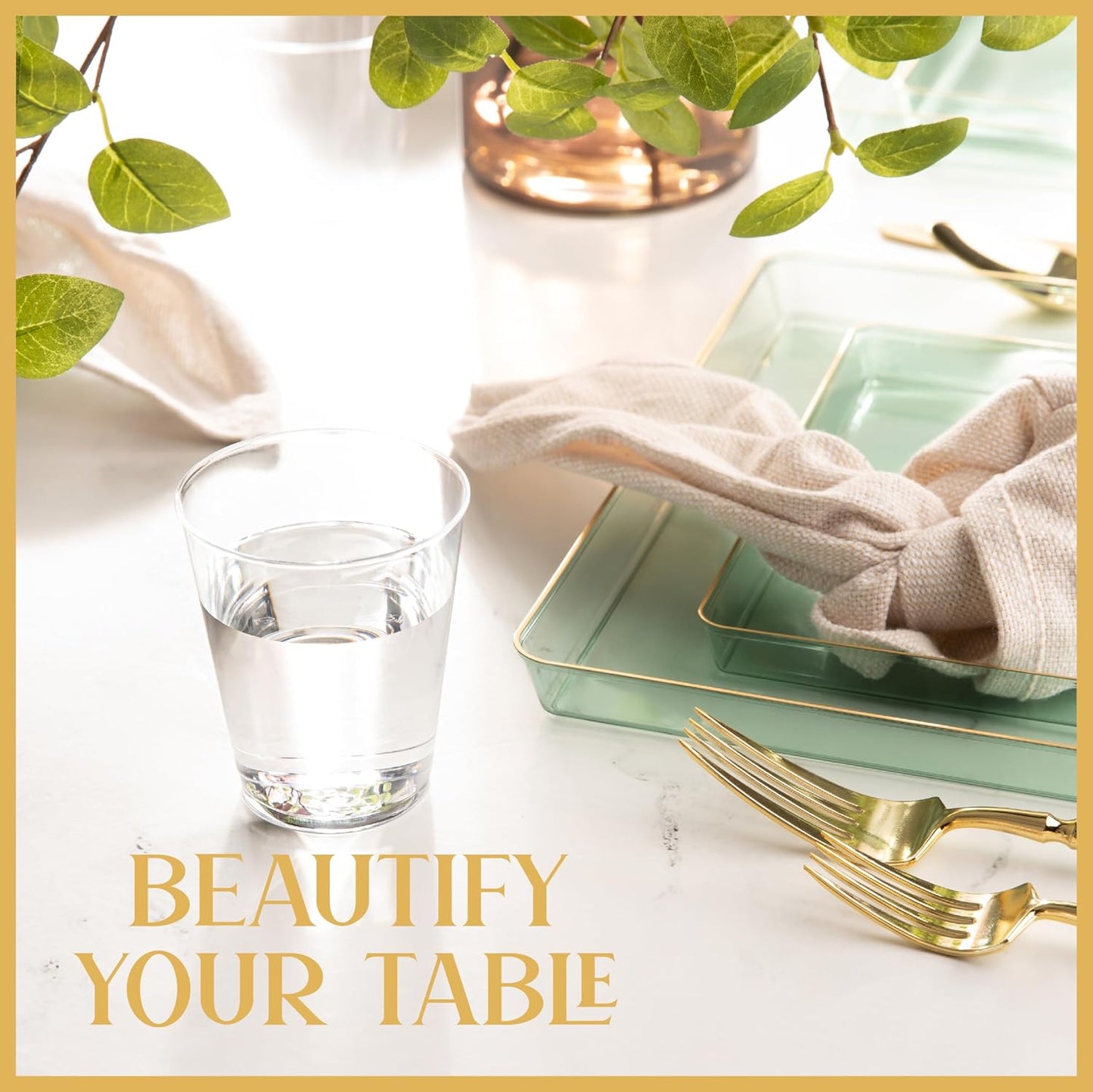 PLASTICPRO Disposable 7 oz Crystal Clear Plastic Tumblers for Party's & Weddings pack of 100