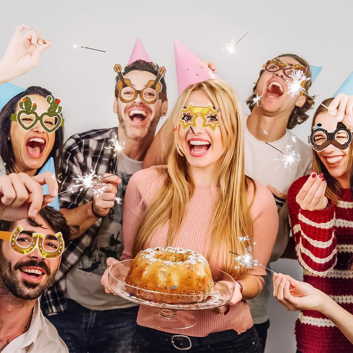 Wild West Party Decorations 20PCS Wild West Paper Glasses Western Cowgirl & Cowboy Photo Booth Props Cowboy Eyeglasses Rodeo Glasses for Western Theme Eyeglasses Birthday Party Supplies