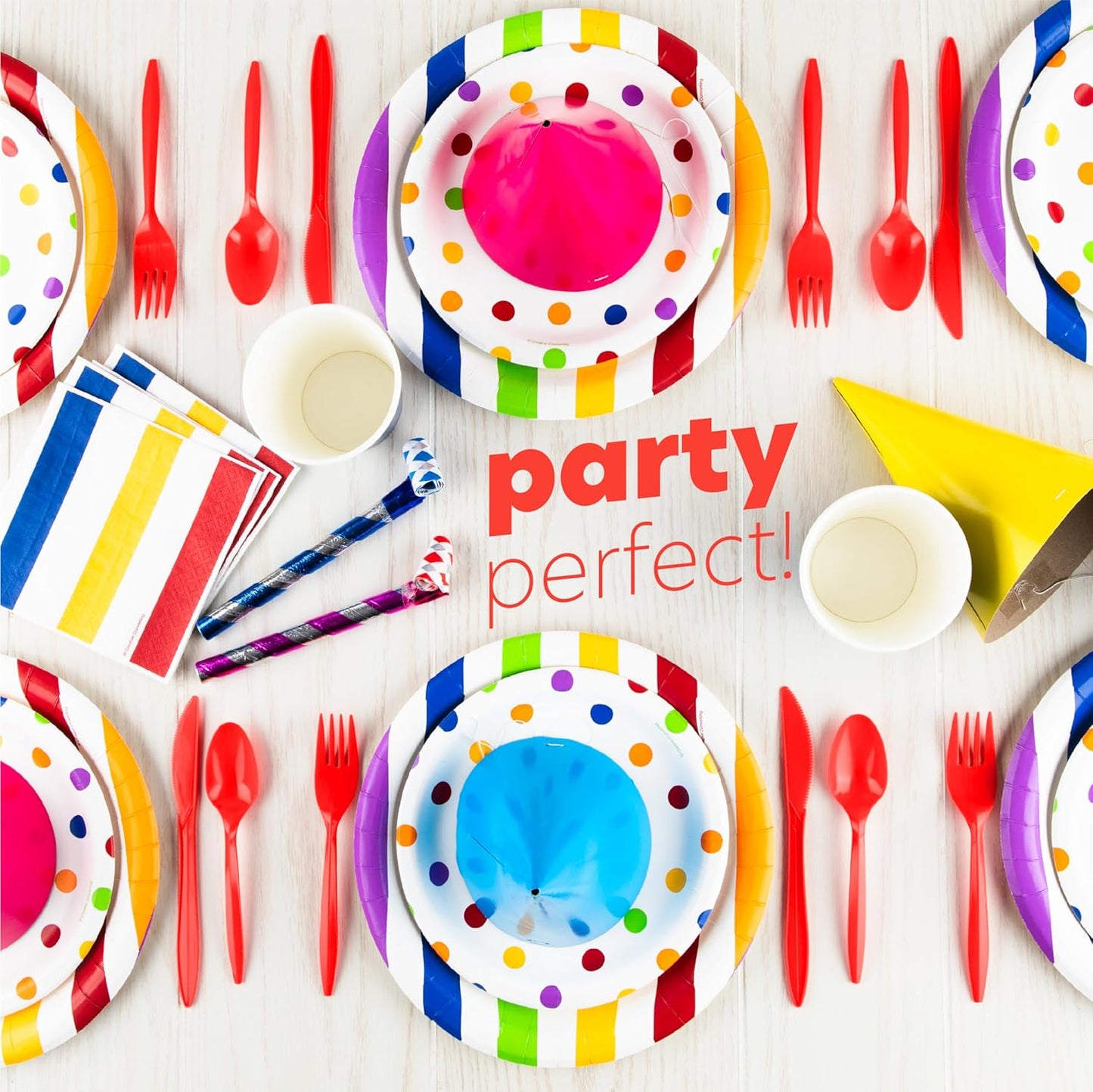 PLASTICPRO 400 PackChristmass Red HolidayDisposable Plastic Utensils Assorted Colored Cutlery Combo Set Forks Spoons Knives Silverware, Red Plastic Cutlery for Parties