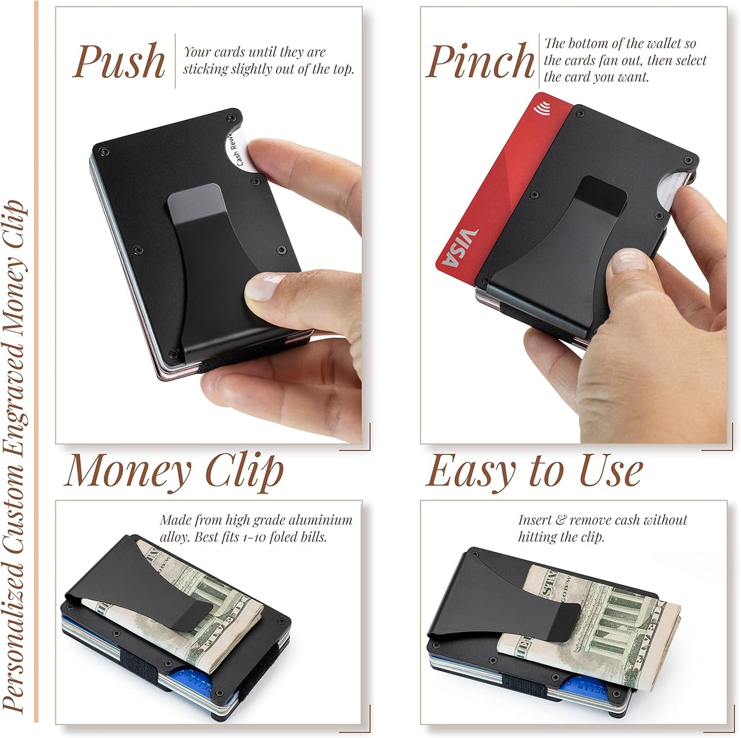 Amazing Items Set of 10, Groomsmen Gifts, Personalized Groomsmen Proposal Gifts, Groomsman Gift for Wedding, Custom Groomsmen Gifts Wallet Set, Groomsman Gifts for Men - D1