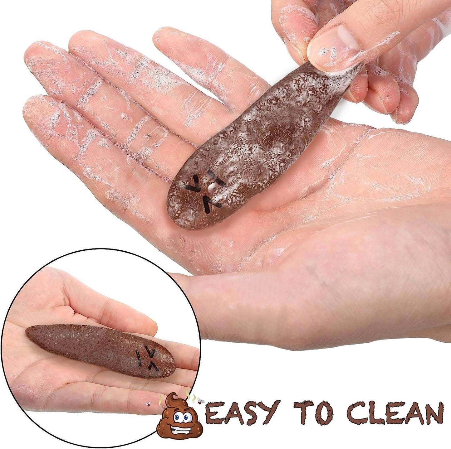 Poop Slingshot 12pcs Fake Poop Toys for Kids Stocking Stuffers, Funny Gag Gifts Bulk Party Favors Game Prizes, Sticky Poo Emotion Fidget Toys for Kids Age 3-5-7 4-8-12 Year Old Boys Girls Teens Adults