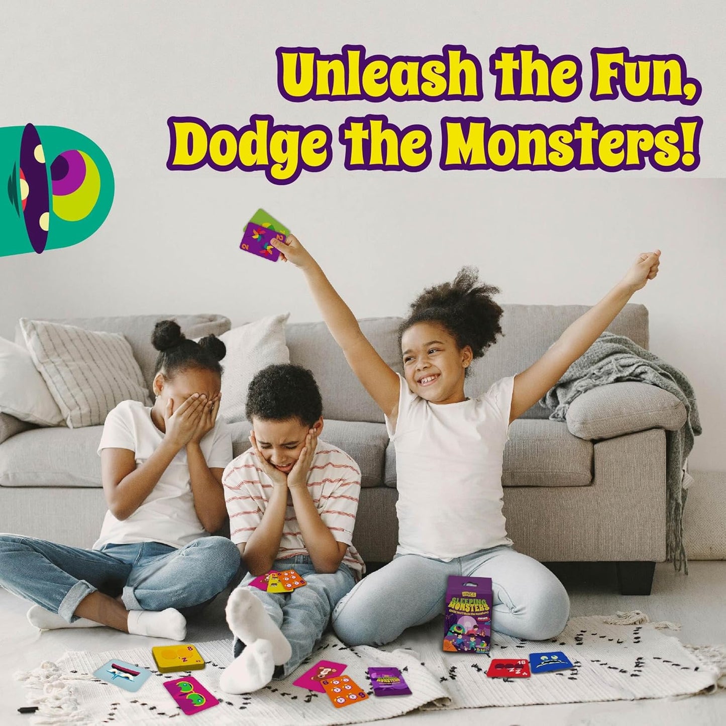 Card Game - Sleeping Monsters, Christmas Stocking Stuffers, Sneakiest Strategy & Suspense Game for Kids, Teens & Adults, Fun for Family Game Night, Educational Gifts for Ages 5 & Up, 2-5 Players