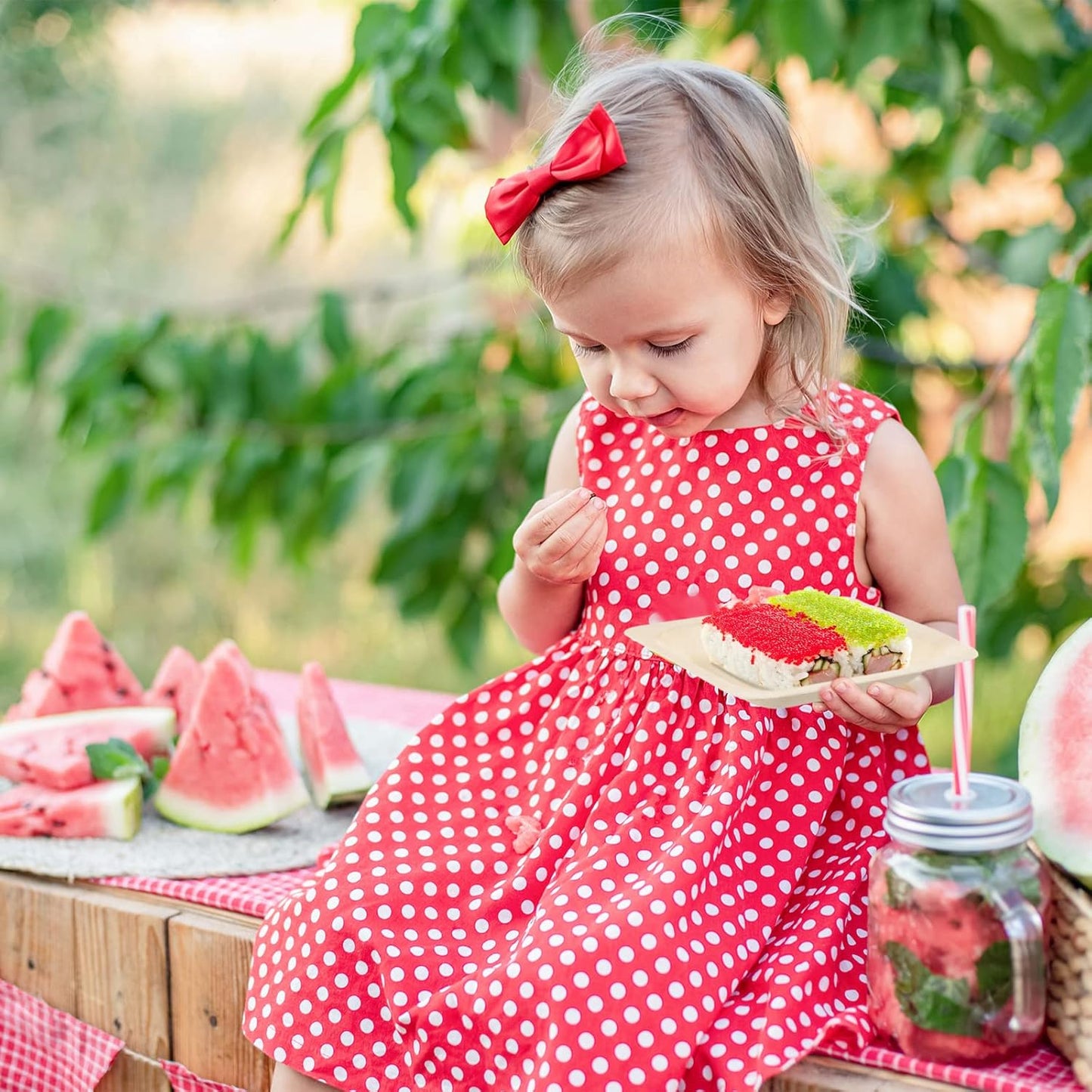 600 Pcs Disposable Square Palm Bowls Palm Leaf Bowls Bamboo Disposable Plates Square Wood Plates for Birthday Party, Wedding Events, Appetizer, Dessert, Catering and Home Use (3.94x3.94x0.6 Inch)