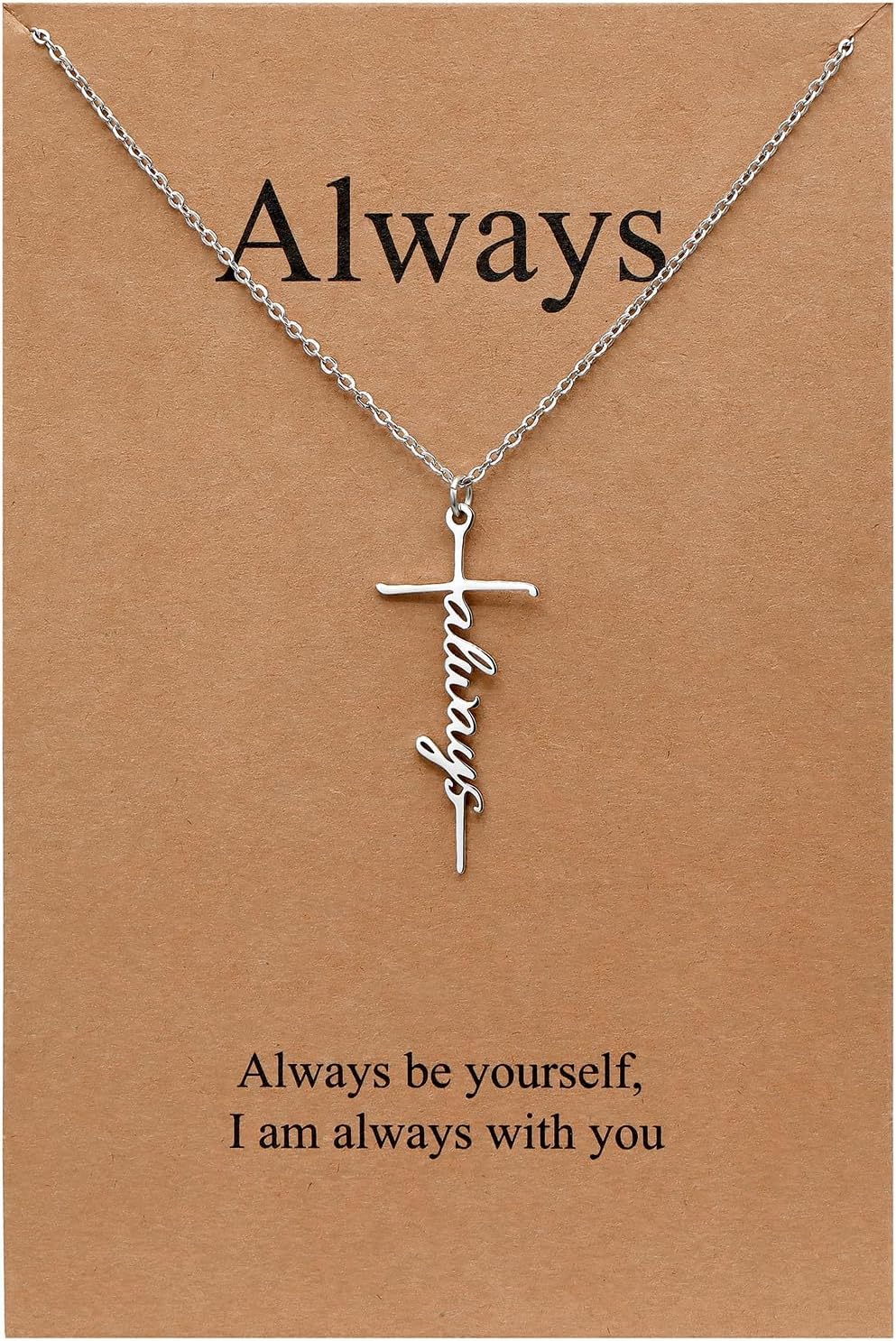 Lcherry Faith Cross Pendant Necklace for Women Religious Christian Jewelry Mother's Day Gifts for Women