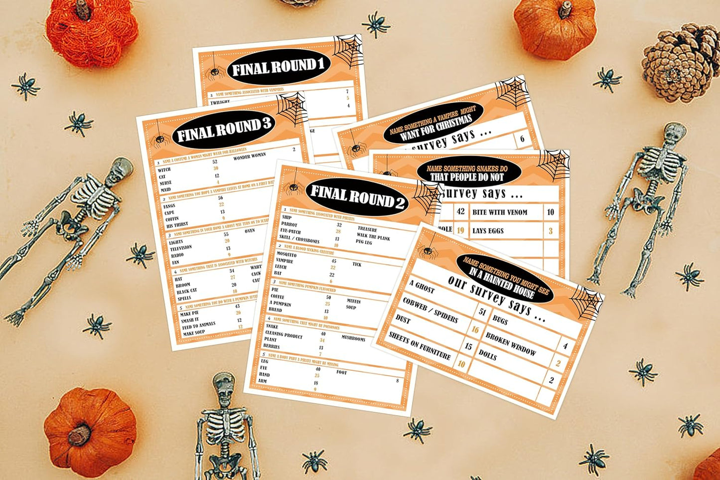 Halloween Friendly Feud Game Set, Friendly Feud Quiz, Family Feud Quiz, Baby Shower Game, Halloween Party Activity, Family Games for Adults, Halloween Party Supplies-L001