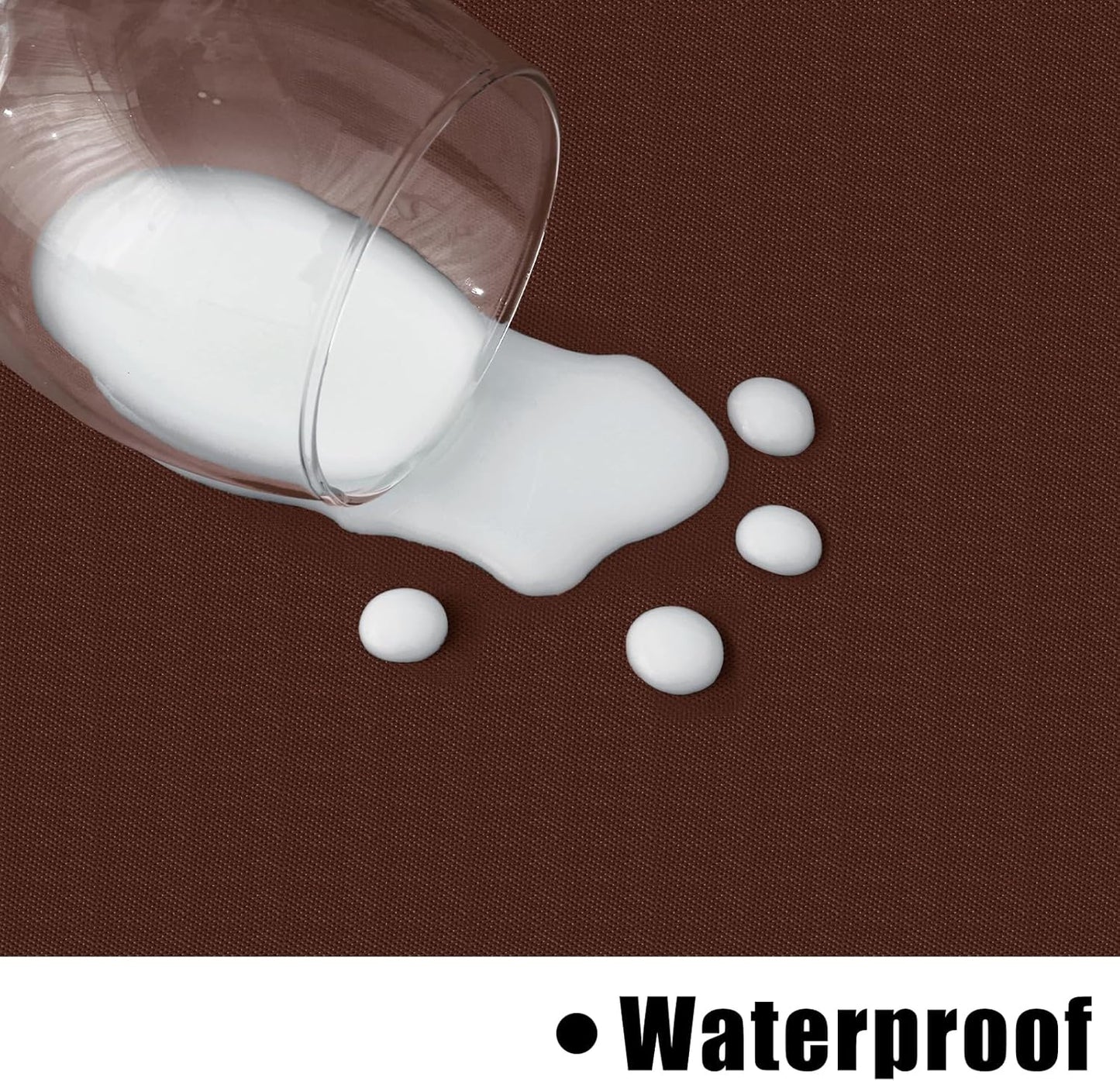 homing Rectangle Vinyl Tablecloth, Waterproof Spillproof Plastic Flannel Backed Table Cloth, Wipe Clean Table Cover for Dining, Buffet Parties and Camping (Coffee, 52" x 70")