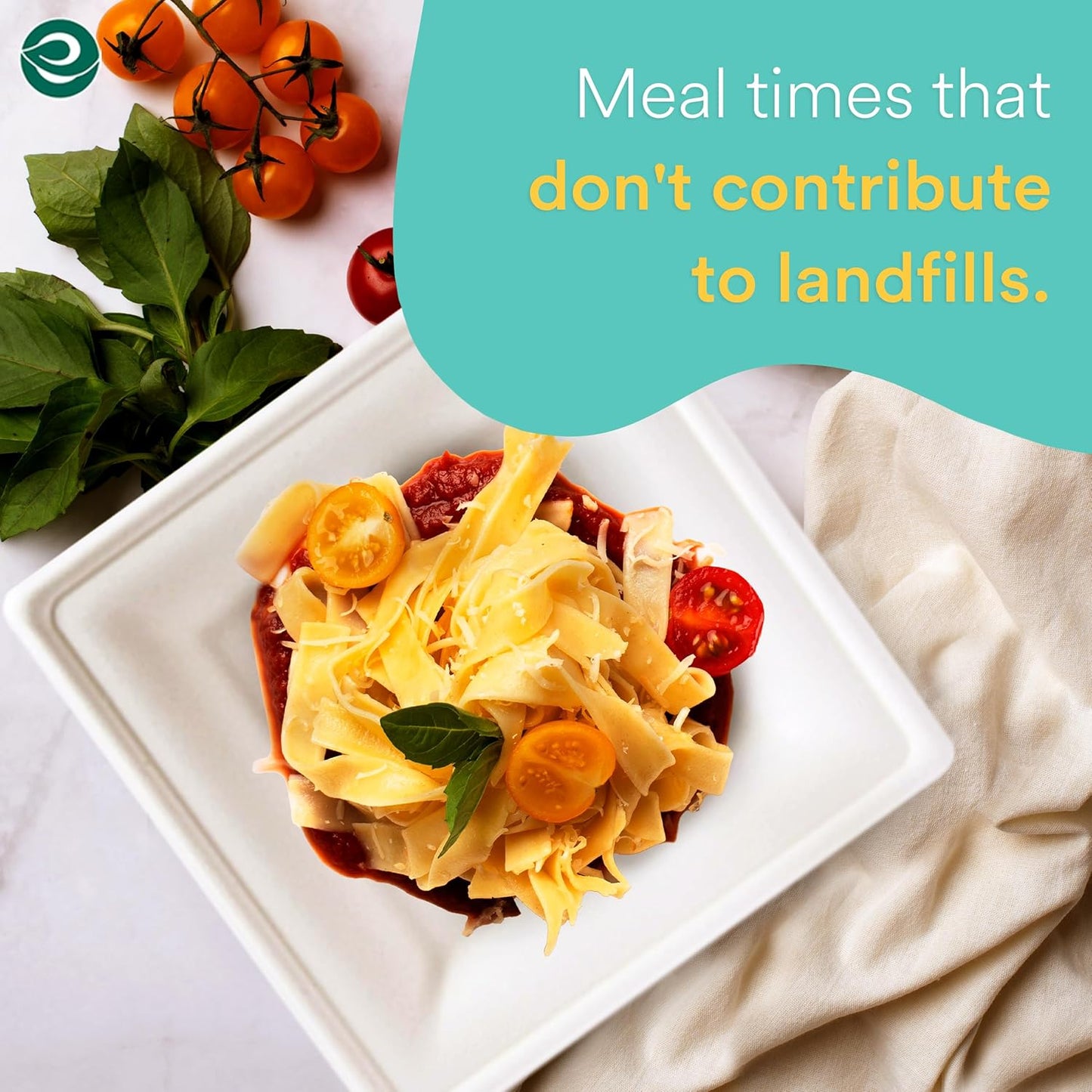 ECO SOUL Compostable Paper Plates 6 Inch (400 Count) Heavy Duty Disposable Dessert Plates, Eco-Friendly Sugarcane Bagasse Small Plates For Appetizer- White