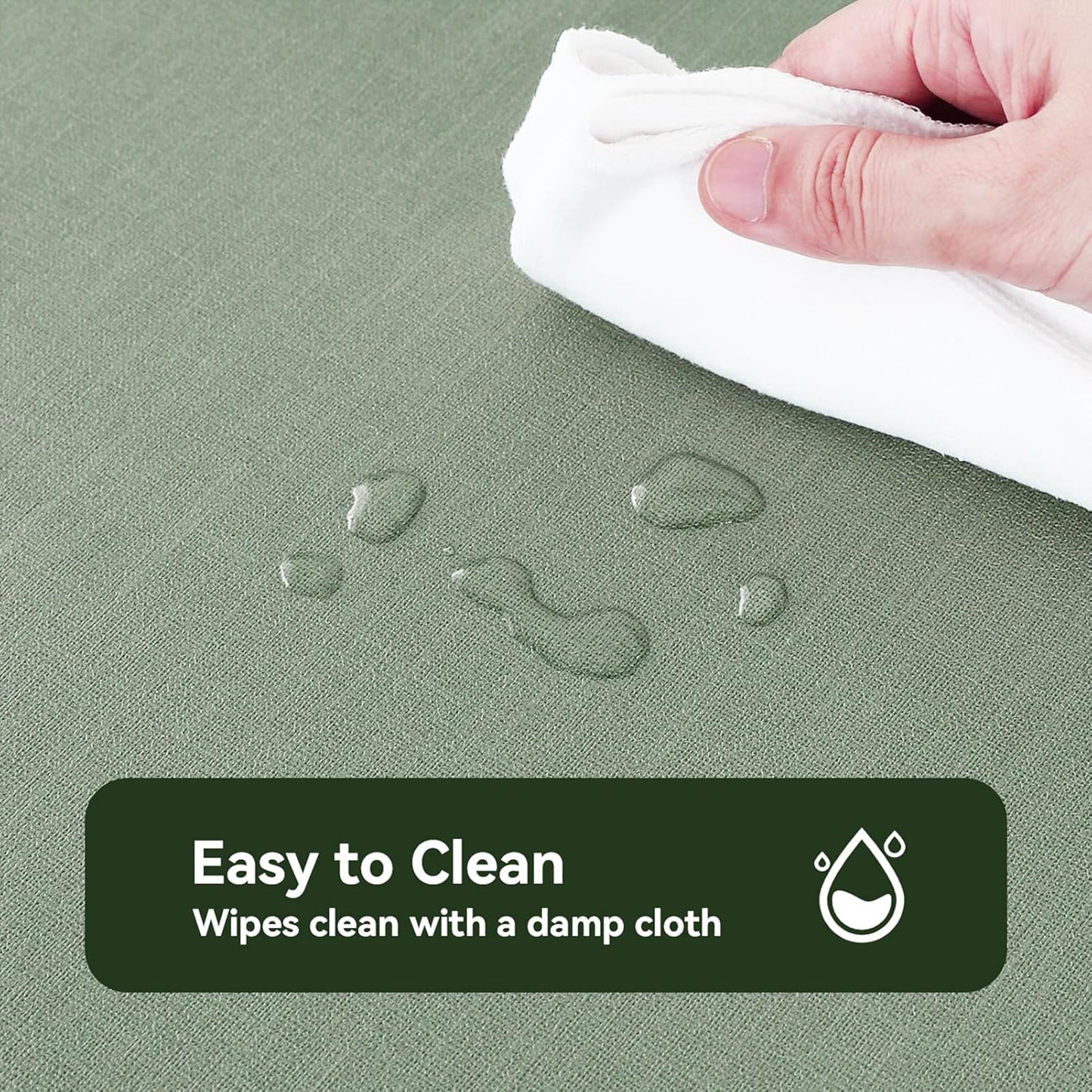 Romanstile 100% Waterproof PVC Tablecloth Rectangle, Oil Spill Proof Stain Resistant Vinyl Table Cloth, Wipe Clean Plastic Table Covers for Kitchen/Dining/Parties - 54 x 78 Inch, Sage Green