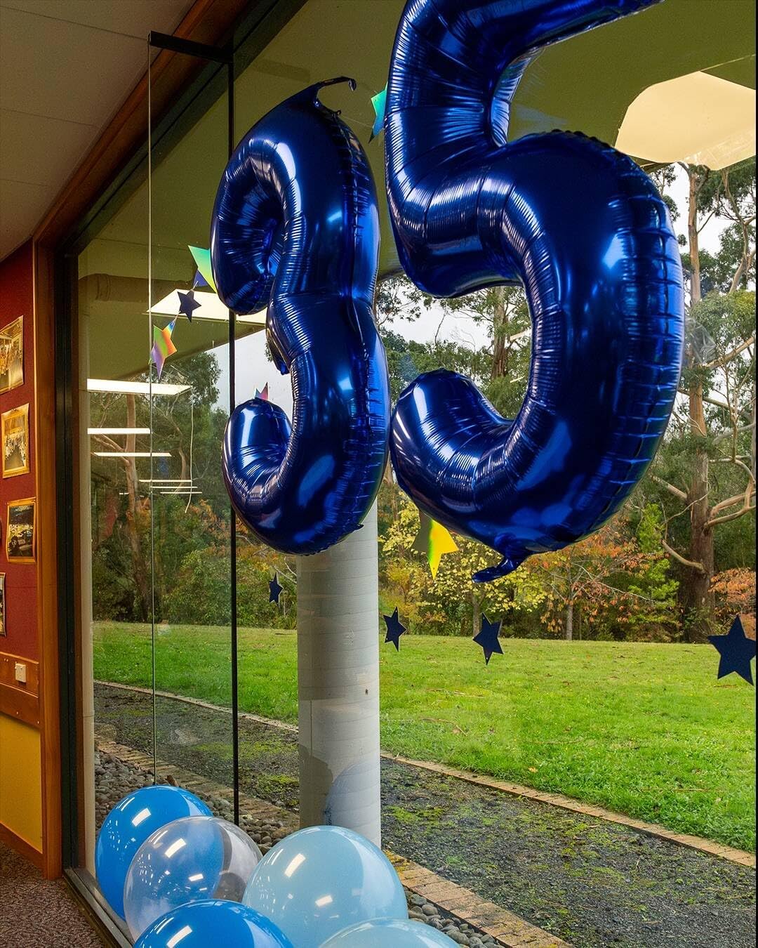 Night Blue Number 2 Balloon 40 Inch, 2nd Birthday Decoration for Toddlers Girls Boys, Sparkling 2 Number Balloon Party Decor