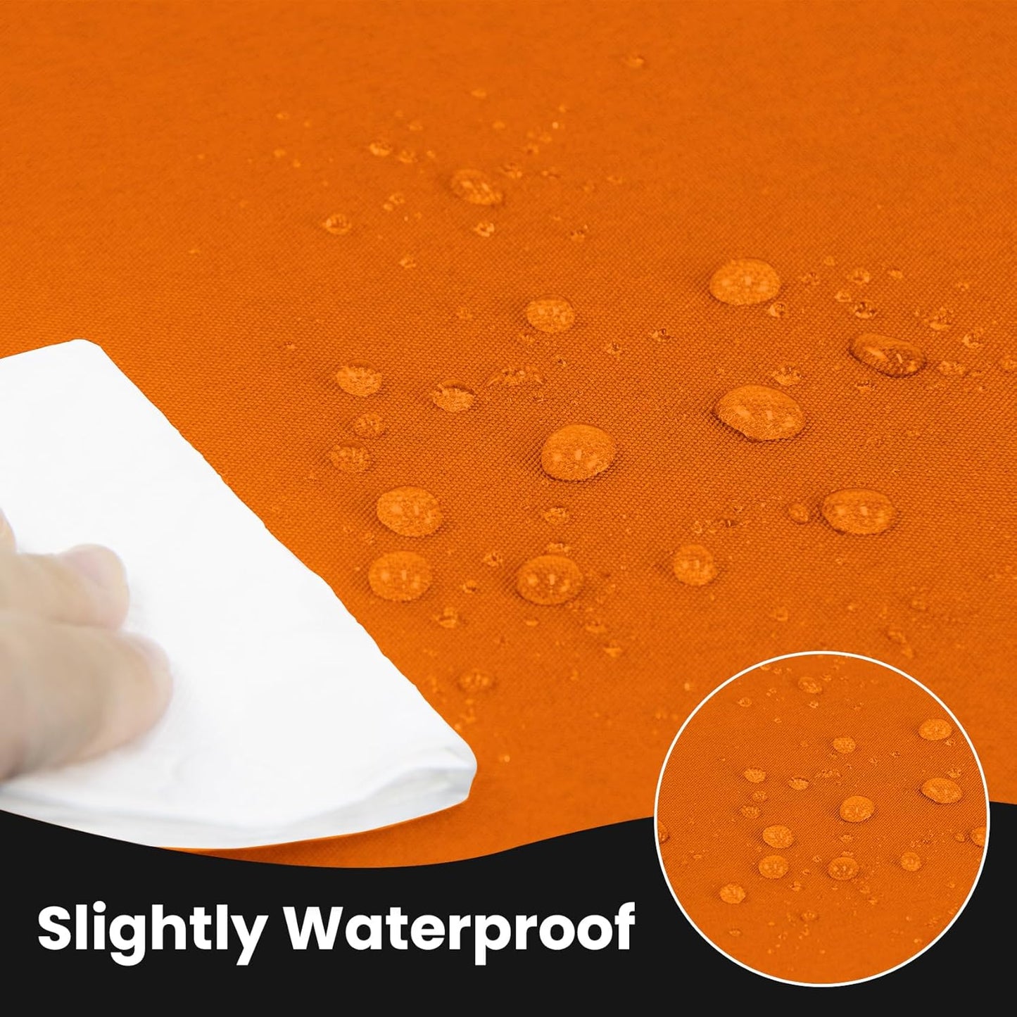 Ascoza 2 Pack Fitted Tablecloth for 6 Foot Rectangle 72 x 30 Inch Orange Table Covers Water Resistant Polyester Cloth for Folding, Parties,Display, Trade Show (Orange)