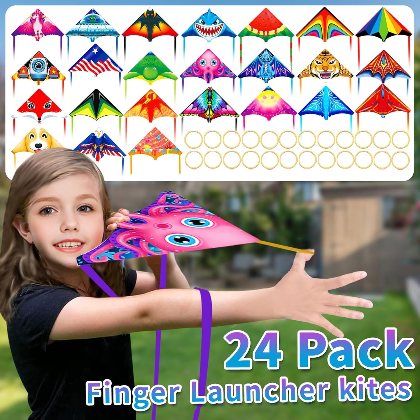 Mini Kites for Kids,Finger Launcher Kites Easy to Fly,Party Favors for Kids 4-8-12 Outdoor Toys Beach Games,Treasure Box Toys for Classroom Prizes Mini Kite Bulk