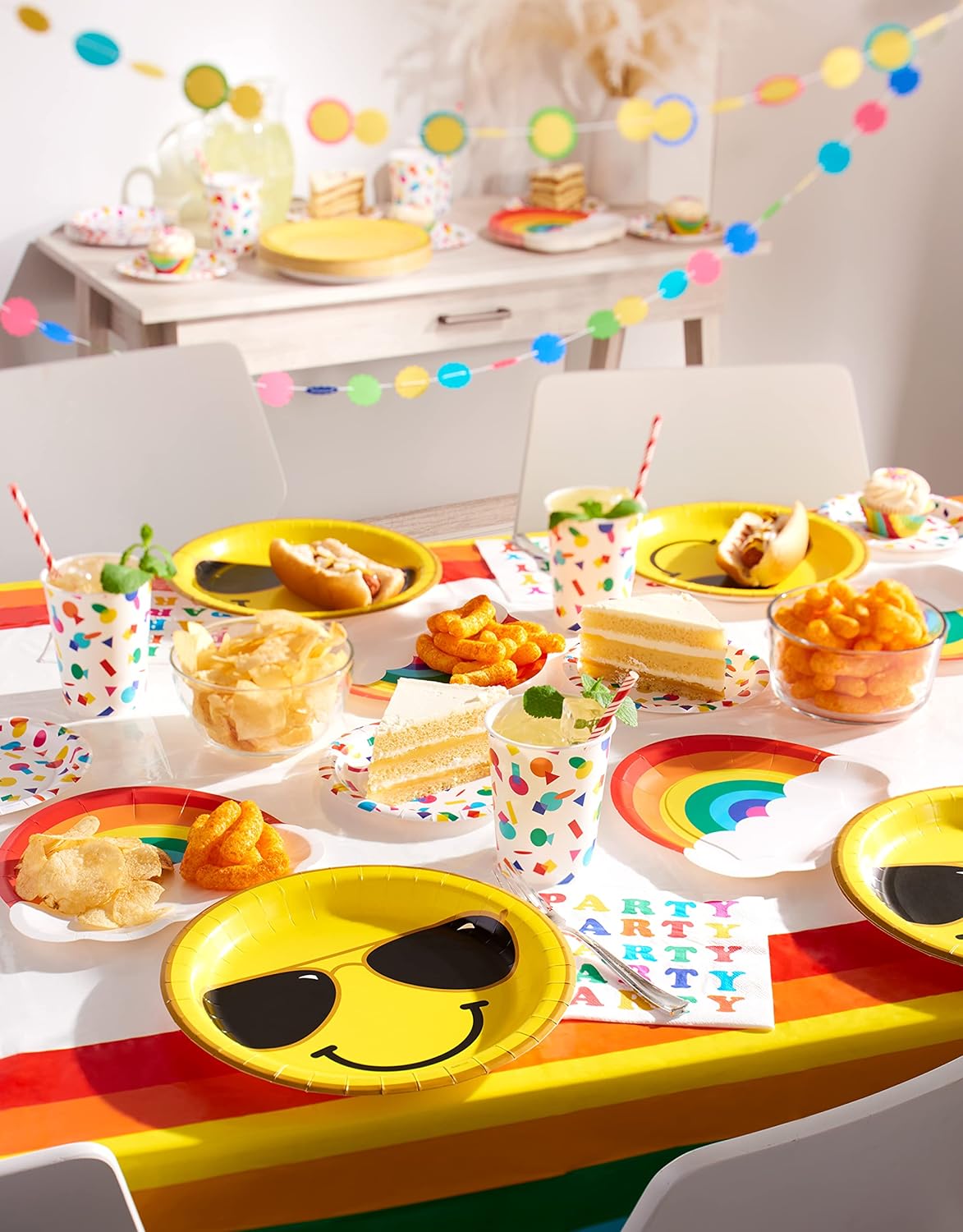 American Greetings Rainbow Party Supplies, Dinner Plates (36-Count)