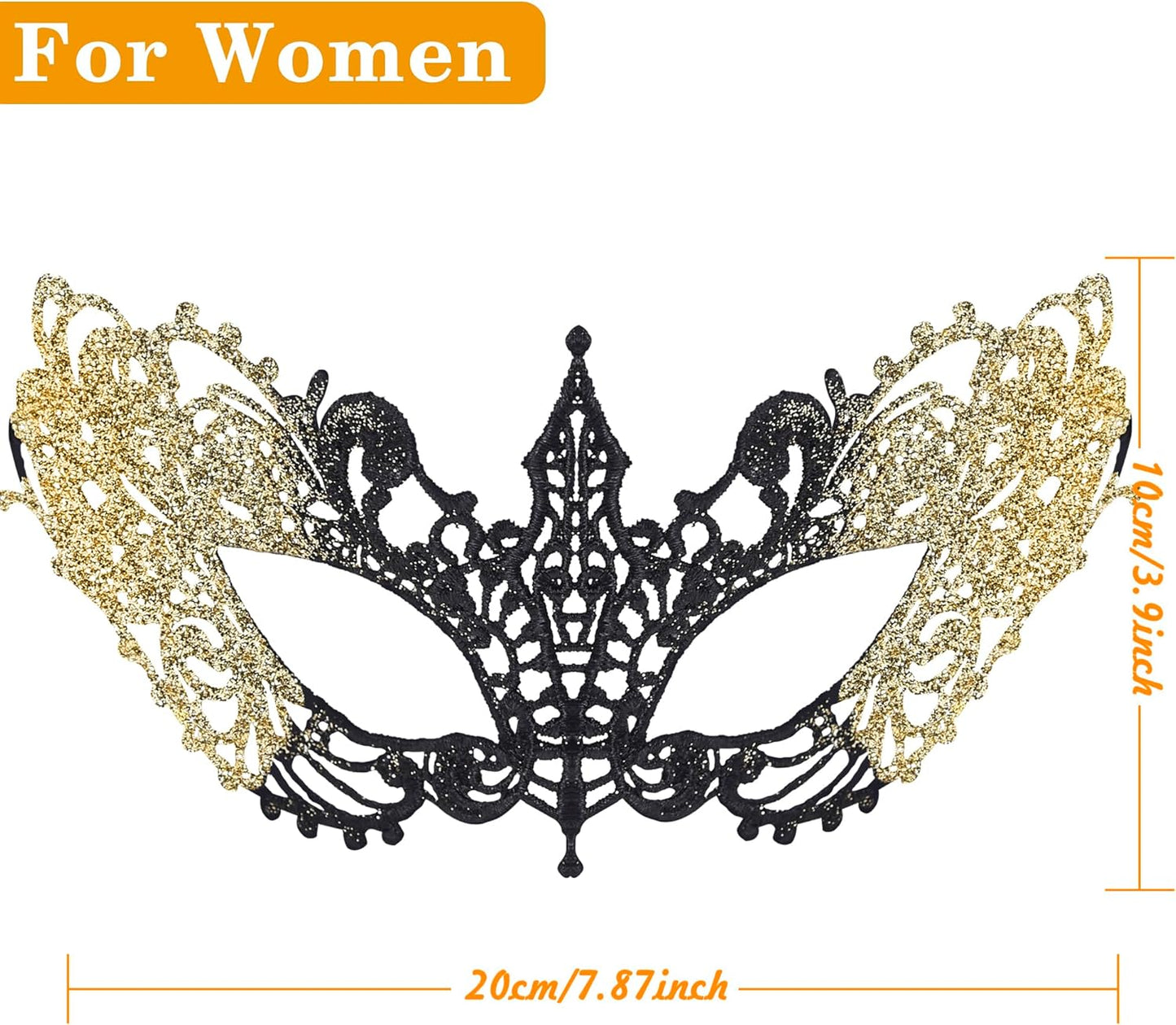 SIQUK Couple Masquerade Masks Set Venetian Party Mask Plastic Halloween Costume Mask Mardi Gras Mask for Women and Men