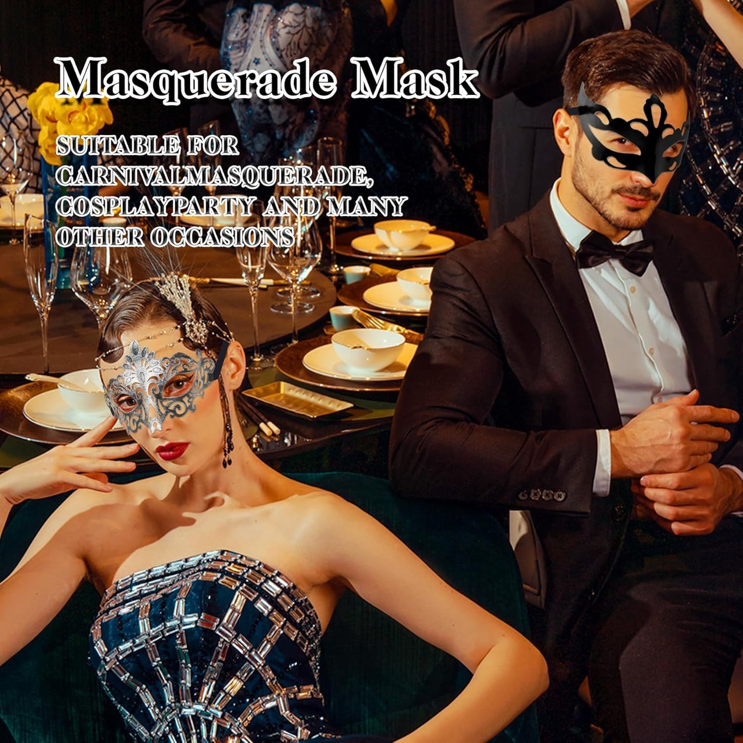 40 Pieces Masquerade Masks Vintage Antique Masks Venetian Party Masks