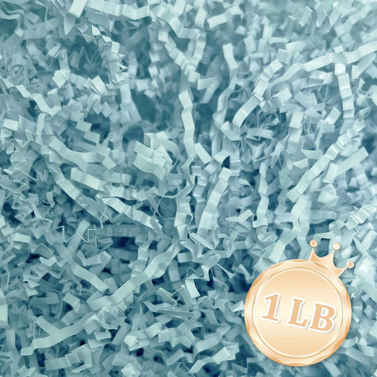 1 LB Fresh Blue Crinkle Cut Paper Shred Filler Great for Gift Wrapping, Fresh Blue Basket Fillers, Birthday, Gift Wrapping, Anniversary, Halloween Thanksgiving Christmas Party Decor Filling Supplies