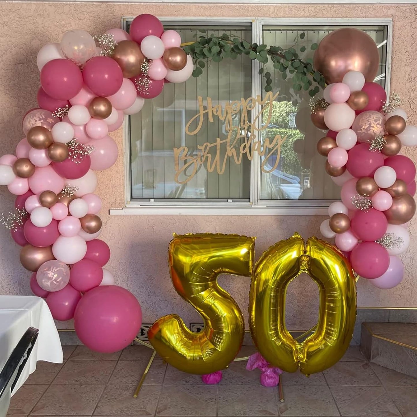 Hot Pink Balloons, 150 pcs Different Sizes Pack of 18 Inch 12 Inch 10 Inch 5 Inch Magenta Fuchsia Dark Pink Balloons for Balloon Garland Balloon Arch as Birthday Party Wedding Decorations