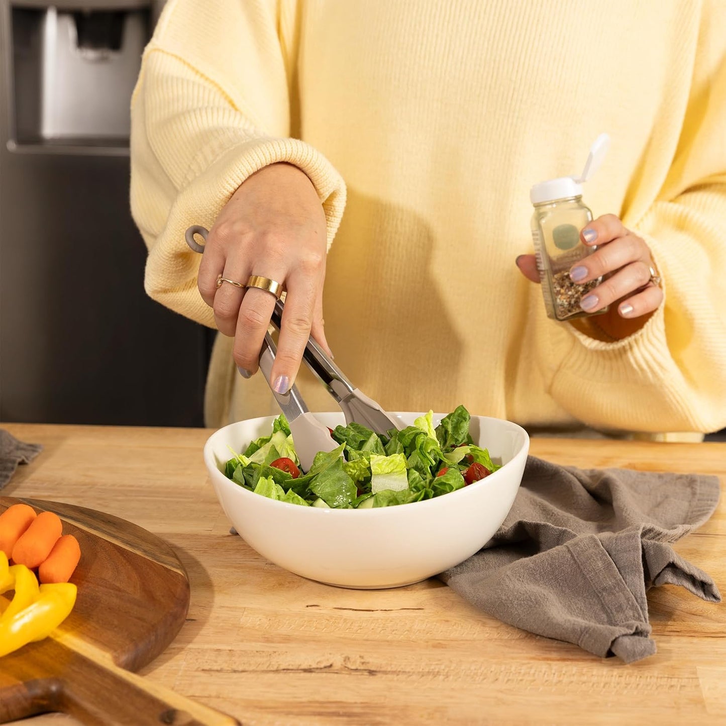Home Beets White Ceramic Serving Bowls for Entertaining, 10-18-28-42 Ounce, Microwave, Oven & Dishwasher Safe, Large Serving Dishes, Prep Salad Bowls for Pasta, Parties, Catering, Set of 4