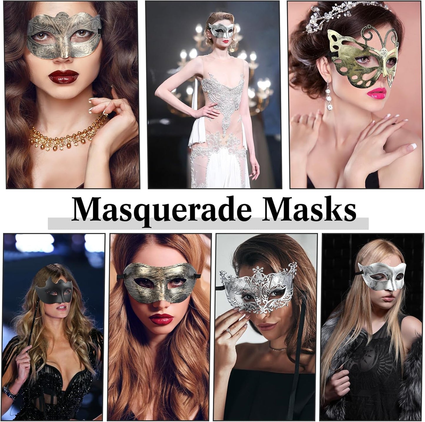 Chivao 120 Pcs Masquerade Masks for Women Men Couple Bulk Venetian Mask Vintage Antique Adult Face Halloween Costumes Party