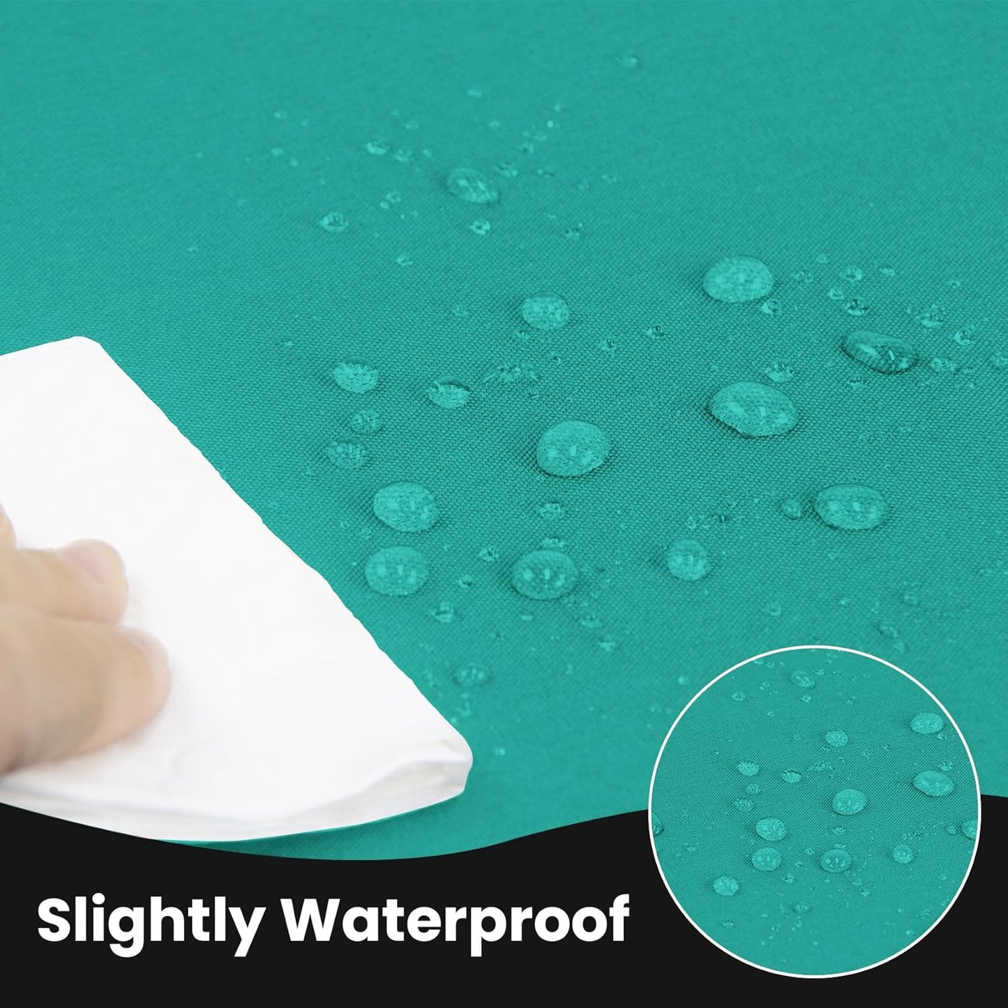 Ascoza 2 Pack Fitted Tablecloth for 4 Foot Rectangle 48 x 24 Inch Turquoise Table Covers Water Resistant Polyester Cloth for Folding, Parties,Display, Trade Show (Turquoise)