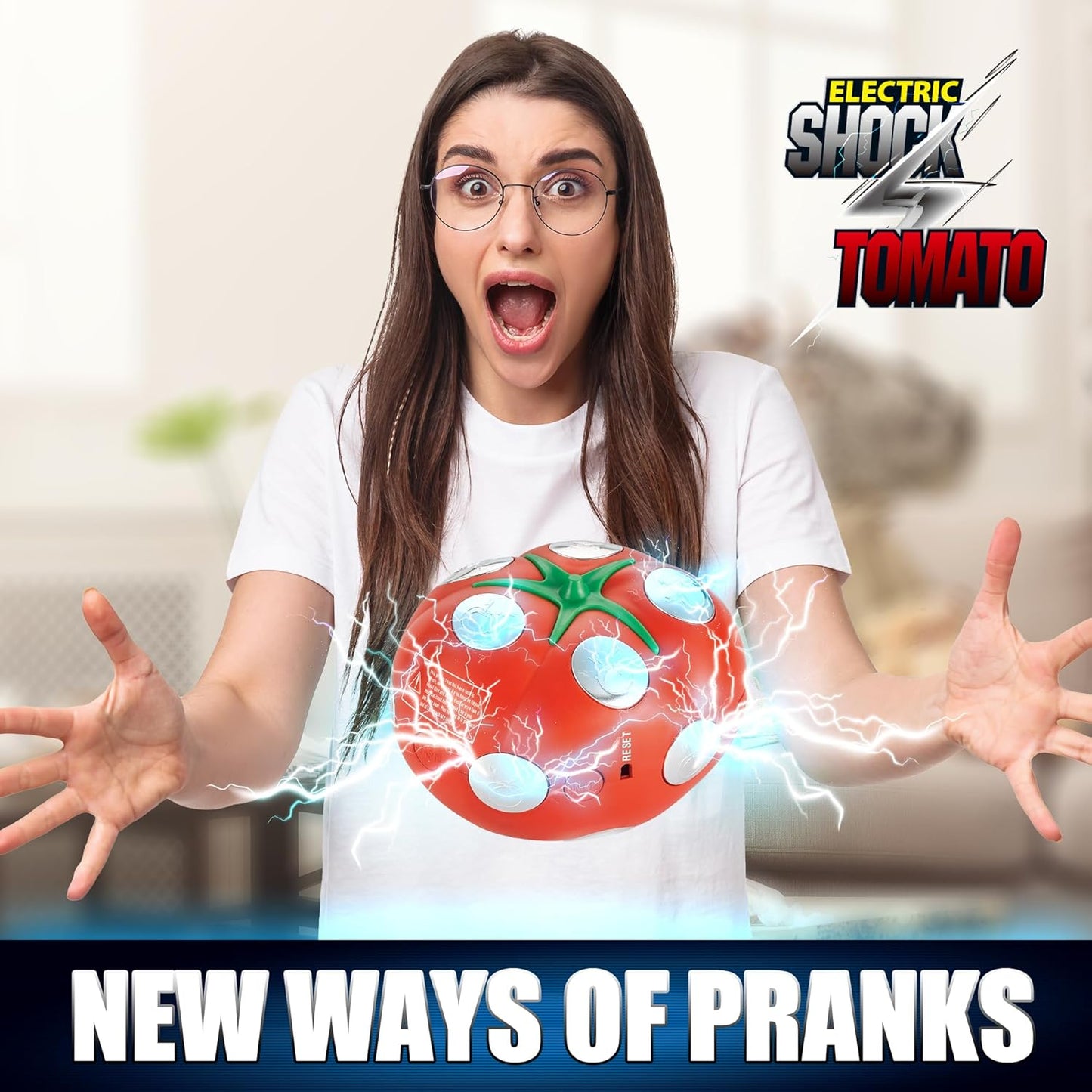 Hot Potato Game for Kids,Party Games for Adults,The Funny Electric Shock Game of Shocking Tomato,Gag Gifts and Fun Party Games for Teens