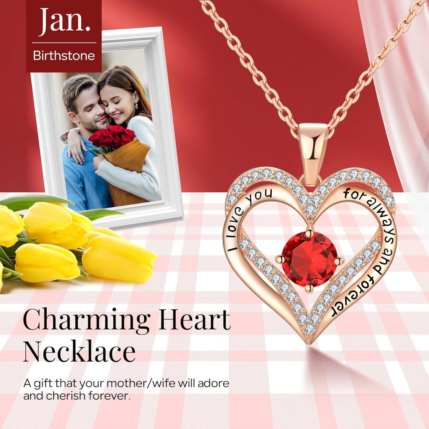 18K Rose Gold Necklaces for Women Birthday Gifts for Women Jewelry for Women Birthday Gifts for Wife Girlfriend Daughter Wife Birthday Gifts for Anniversary Mothers Day Christmas Valentines Gifts