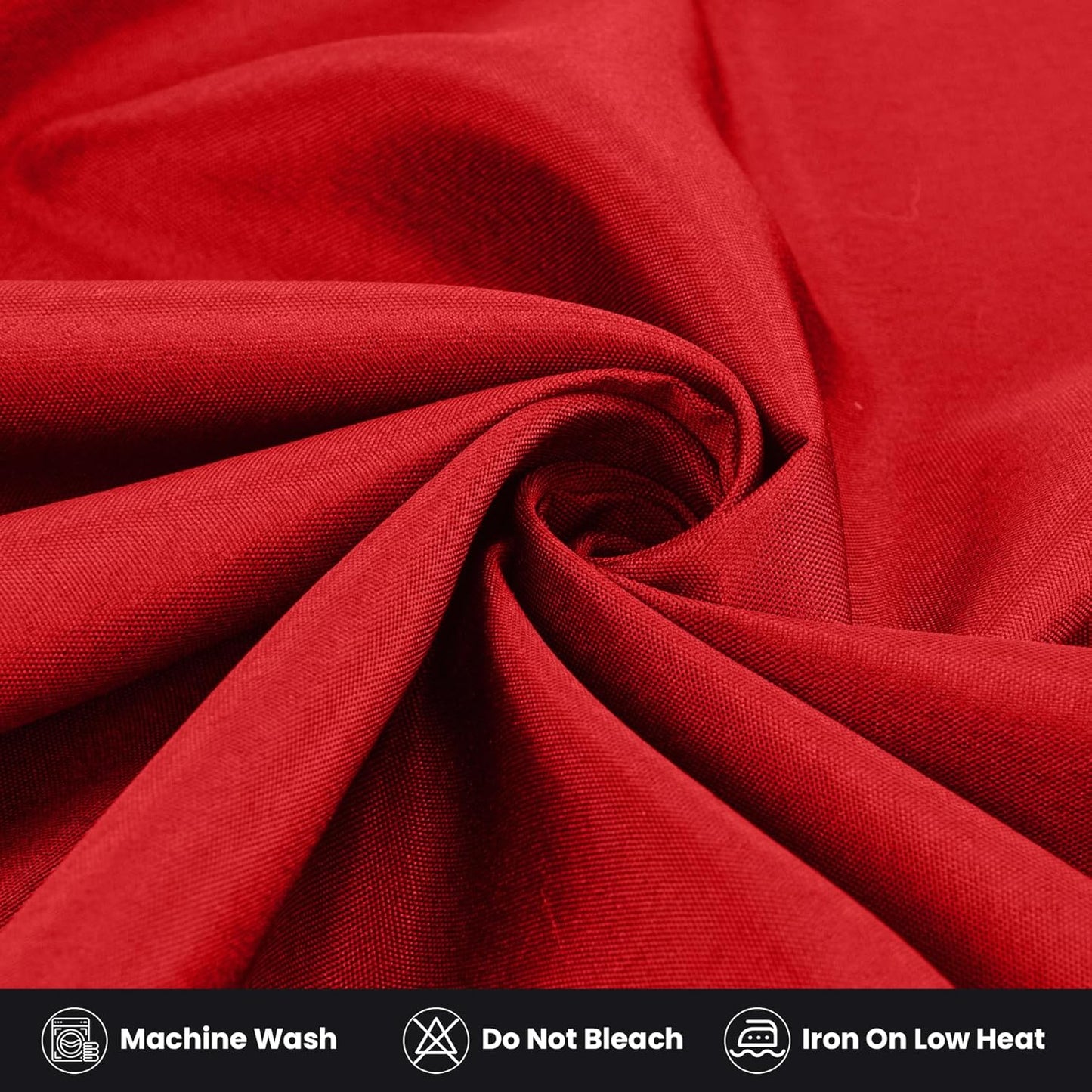 Ascoza 2 Pack Fitted Tablecloth for 6 Foot Rectangle Tables 72 x 30 Inch Red Table Covers Water Resistant Polyester Table Cloth for Wedding, Parties,Display, Trade Show (Red)