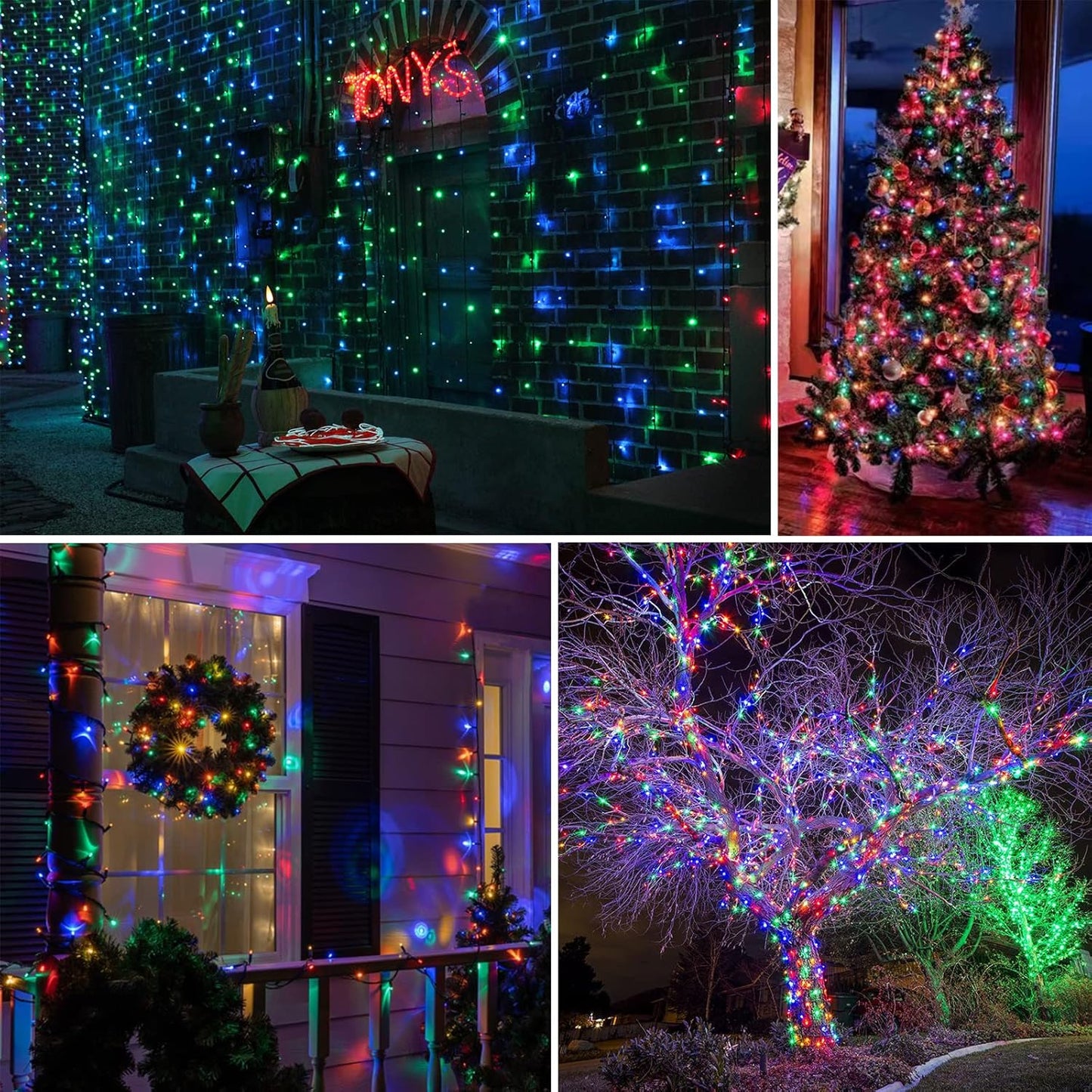 Connectable 240LED 88Ft 13Modes Christmas String Lights Indoor Outdoor | Extendable Green Wire Christmas Tree Lights with Timer | Twinkle Fairy Light Plug in for Xmas Tree (Multicolor)