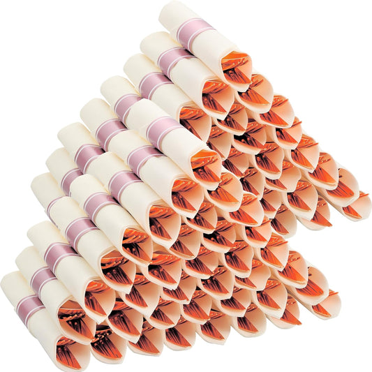 100 Pack Pre Rolled Rose Gold Plastic Silverware Set with Napkins,Disposable Wrapped Heavy Duty Cutlery Set for Wedding Birthday Party-100 Forks,Knives,Spoons,Utensils Set,Plasticware Bulk