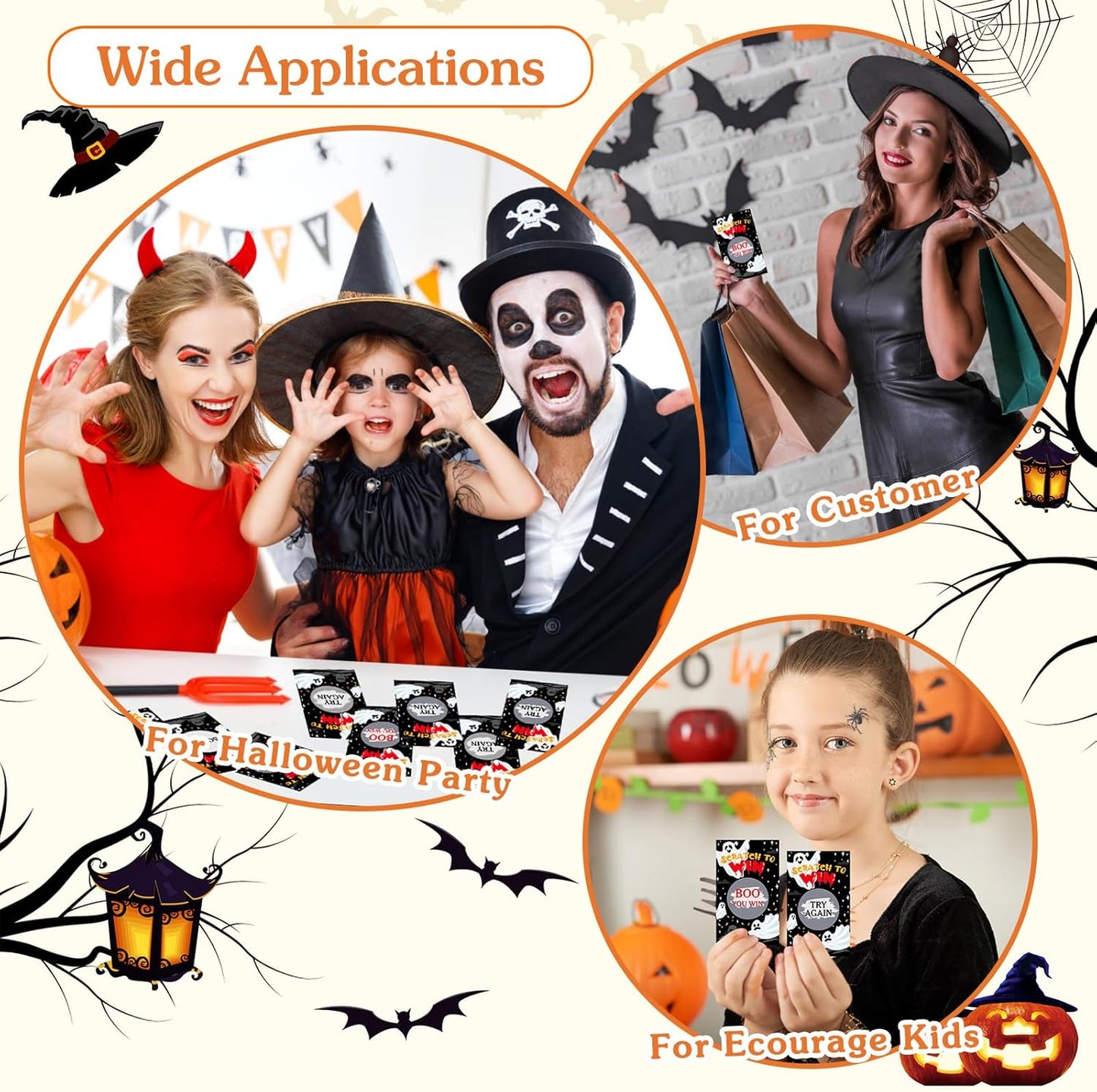 FLYAB Halloween Scratch Off Cards 28PCS Spooky Ghost Party Game Scratch Off Cards Halloween Party Game Scratch Off Cards Halloween Games Activity for Groups Kids Adults Halloween Holiday Game Supplies