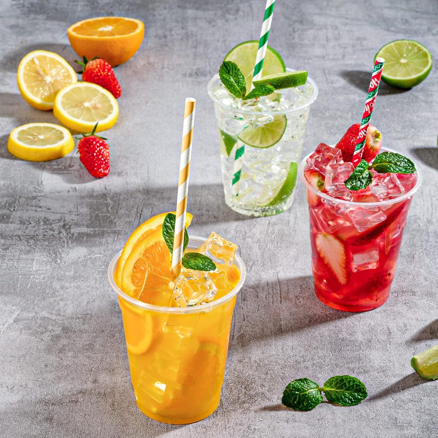 FOCUSLINE 300pack 12 oz Clear Plastic Cups Disposable, Plastic Clear Cups Disposable, DrinkIng Cup for Water, Juice, Soda, Ice Coffee