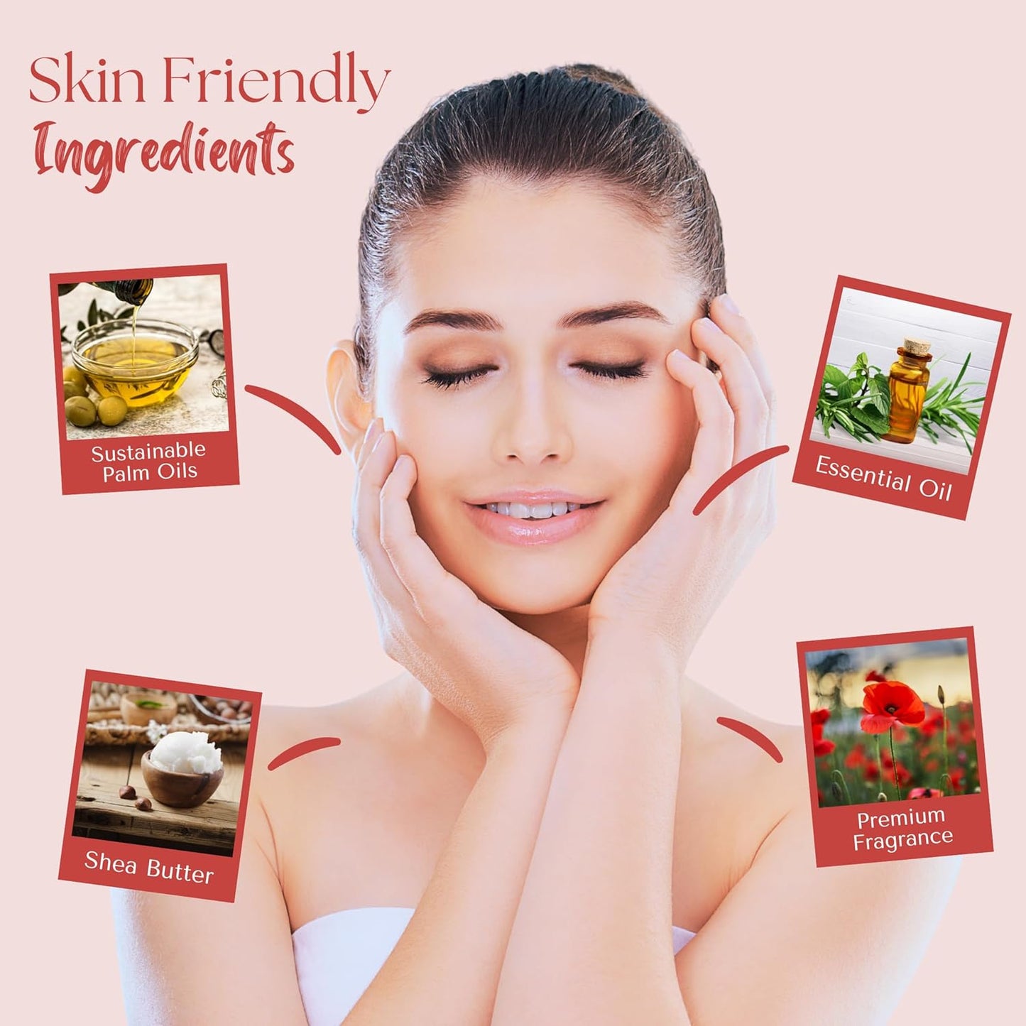 Wavertree & London Poppy Scented Natural Soap (2 Bars), 7oz Moisturizing French Triple Milled Soap Bars enriched with shea butter - Pure Plant Based Bath & Body Bars for All Skin Types