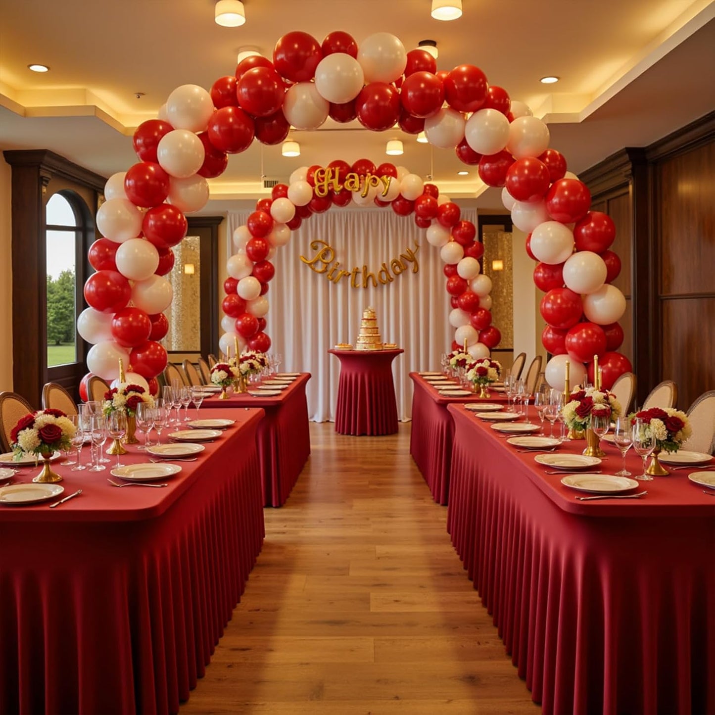 6 Pack Burgundy Spandex Tablecloth for 6 foot Rectangle Tables, Wrinkle Free Fitted Table Cloth Cover 6ft Maroon Stretchy Tablecloths with Skirt for Parties Weddings Birthday Banquet Baby Shower