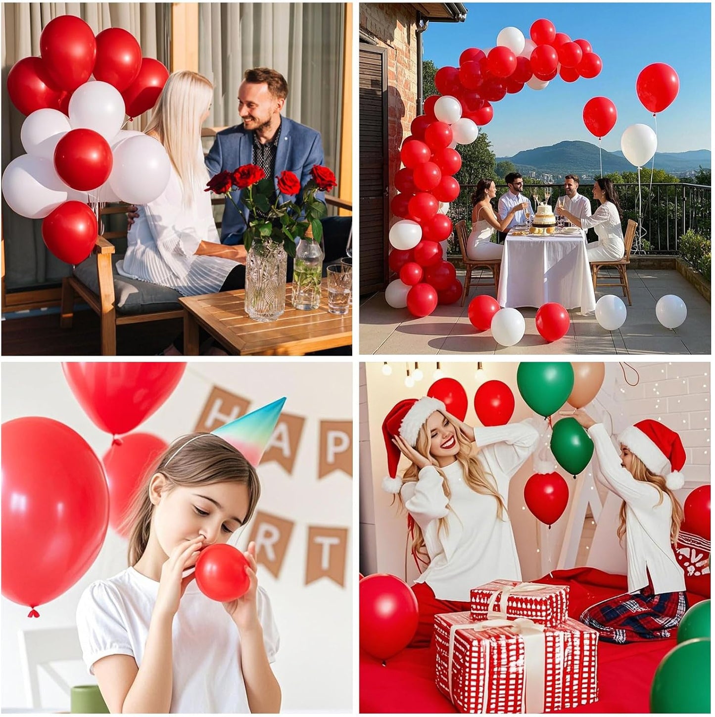 Red Balloon,145pcs Latex Premium Red Balloons Arch Kit Different Sizes 18 12 10 5 Inch,Balloon Garland Arch Kit for Birthday Party Baby Shower Wedding Valentines Day Christmas Anniversary Decoration