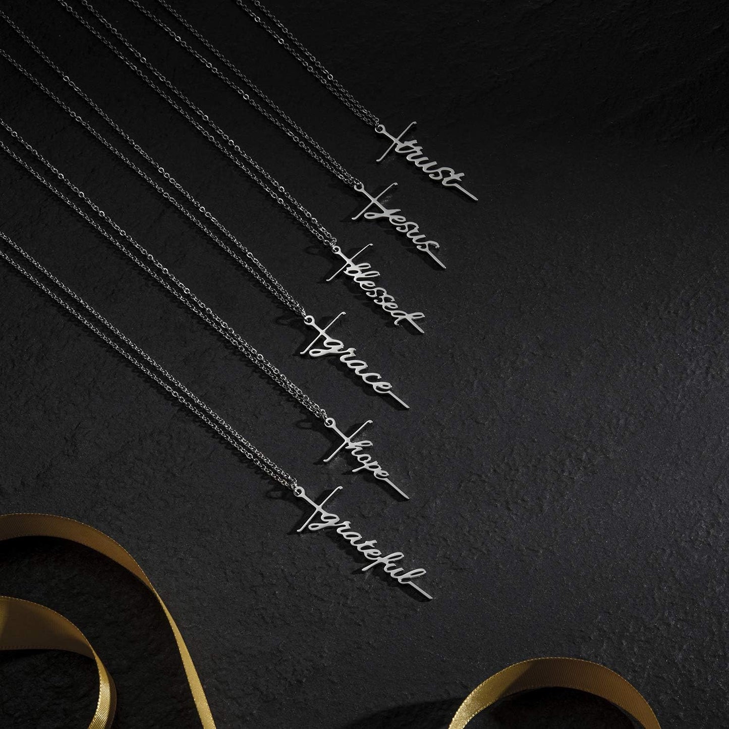 Lcherry Faith Cross Pendant Necklace for Women Religious Christian Jewelry Mother's Day Gifts for Women