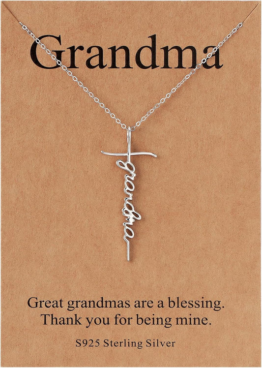 Lcherry Faith Cross Pendant Necklace for Women Religious Christian Jewelry Mother's Day Gifts for Women