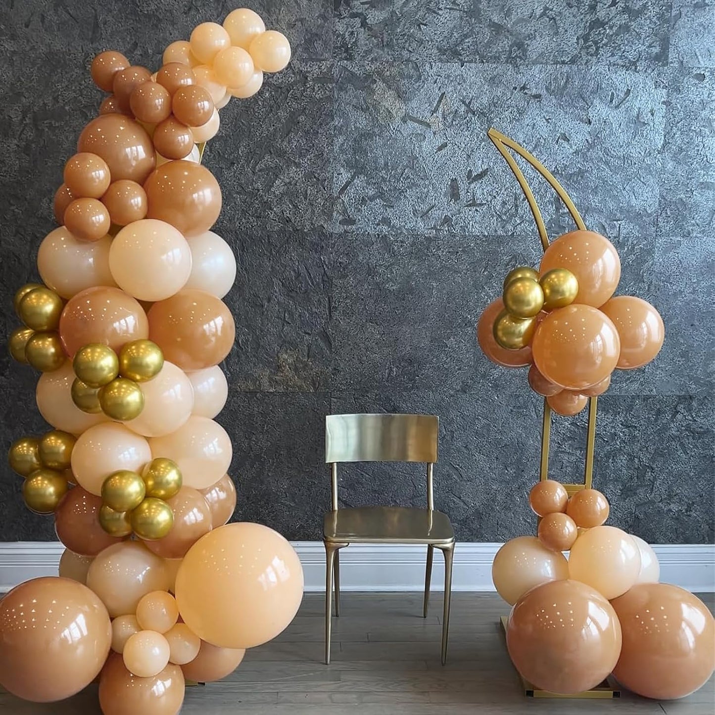 Brown Balloons, 150 pcs Different Sizes Pack of 18 Inch 12 Inch 10 Inch 5 Inch Boho Neutral Coffee Dark Brown Balloons for Balloon Garland Balloon Arch as Birthday Party Wedding Decorations