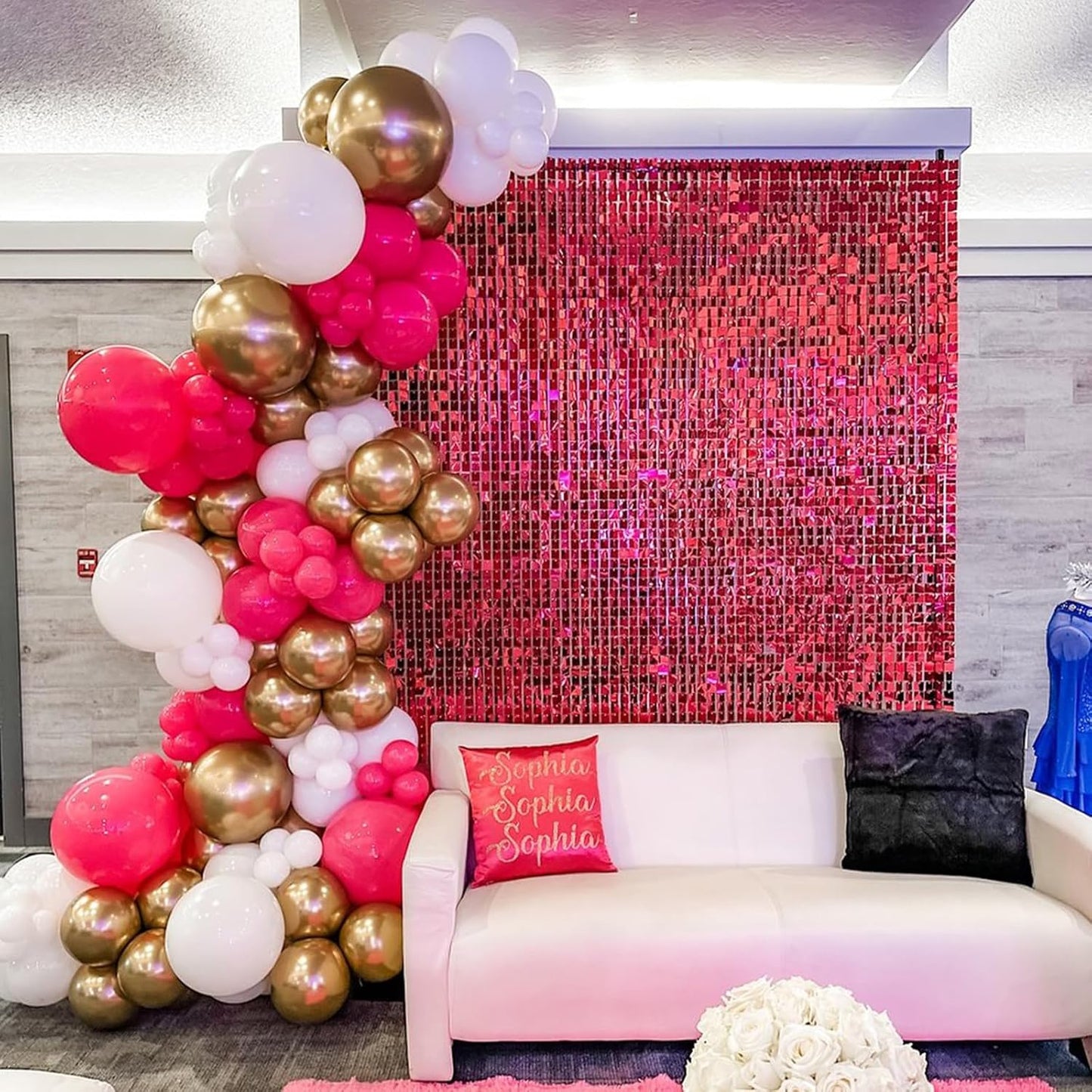 Pink and Gold Balloons Set, 60 PCS 12 Inch Princess Balloons Pastel Hot Pink White Metallic Gold Latex Helium Balloon for Girls Women Birthday Wedding Bridal Baby Shower Anniversary Party Decorations