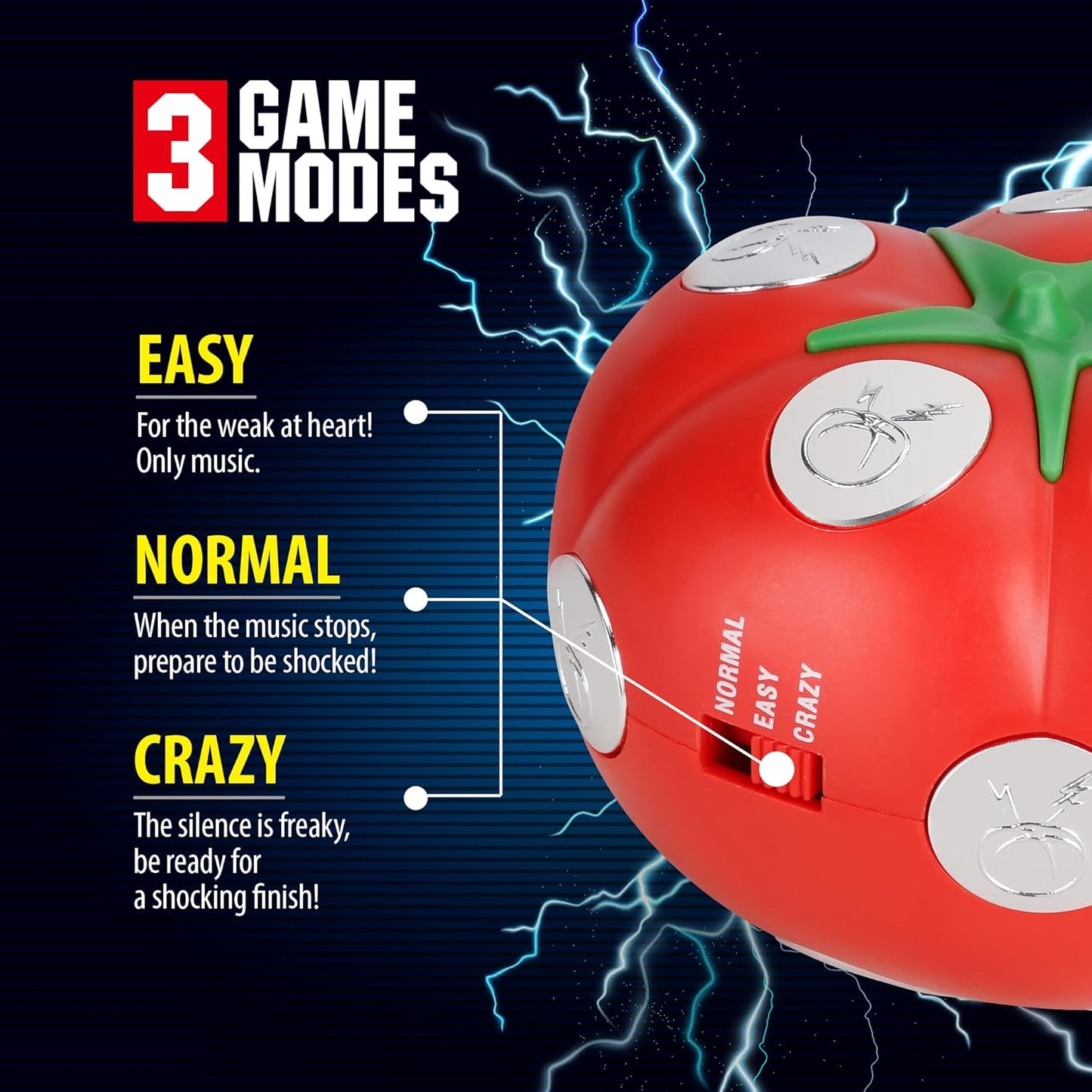 Hot Potato Game for Kids,Party Games for Adults,The Funny Electric Shock Game of Shocking Tomato,Gag Gifts and Fun Party Games for Teens