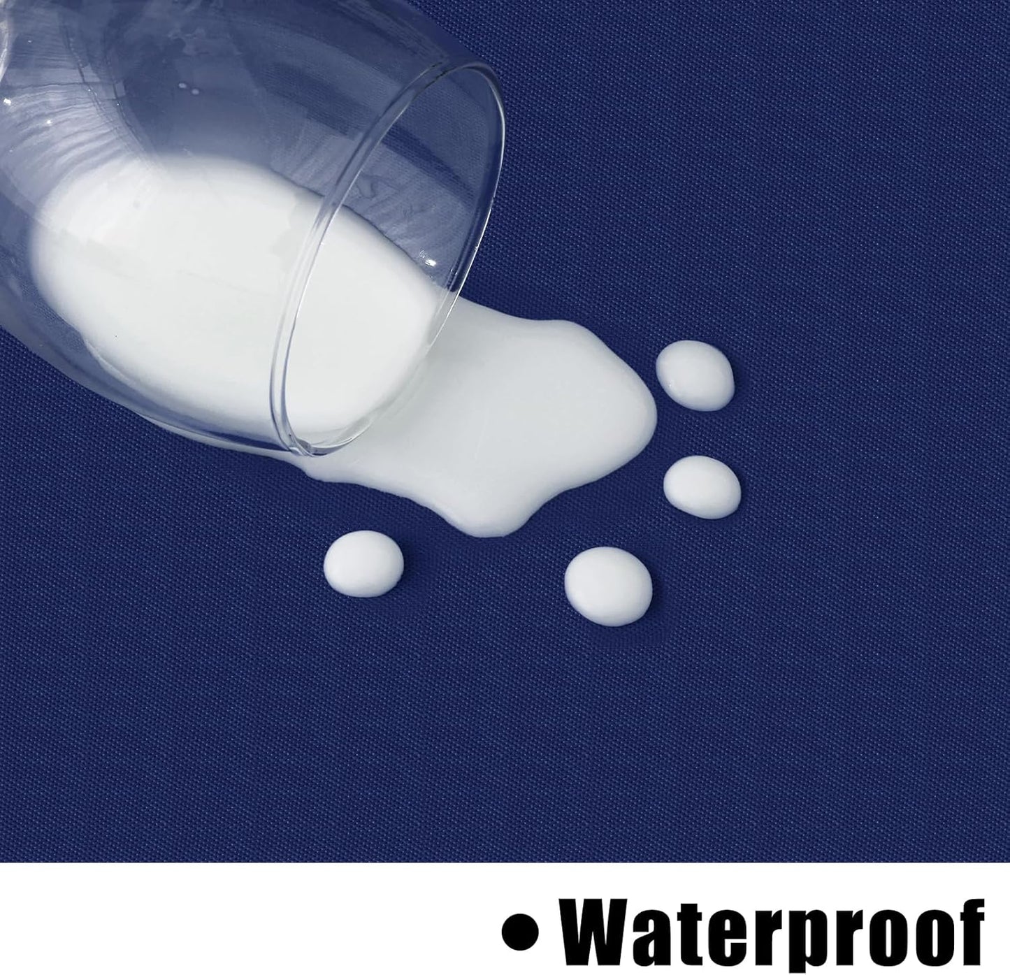 homing Square Vinyl Tablecloth, Waterproof Spillproof Plastic Flannel Backed Table Cloth, Wipe Clean Table Cover for Dining, Buffet Parties and Camping (Navy Blue, 54" x 54")