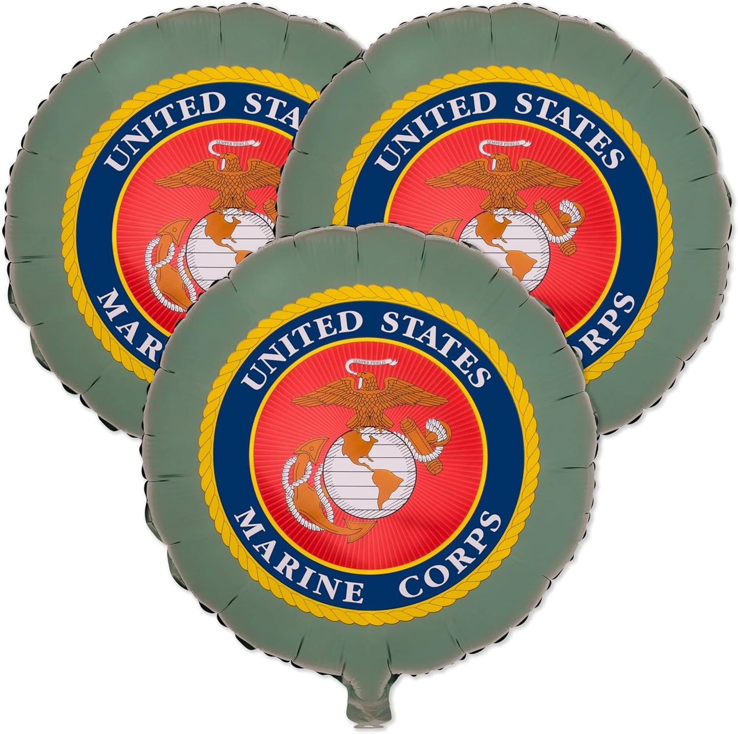 U.S. Marines Official Seal Balloons (3 Pcs.)! 3 Mylar Balloons featuring the Marines Emblem! Great for your Marines’ Birthday, Homecoming, Graduation & More. by Havercamp