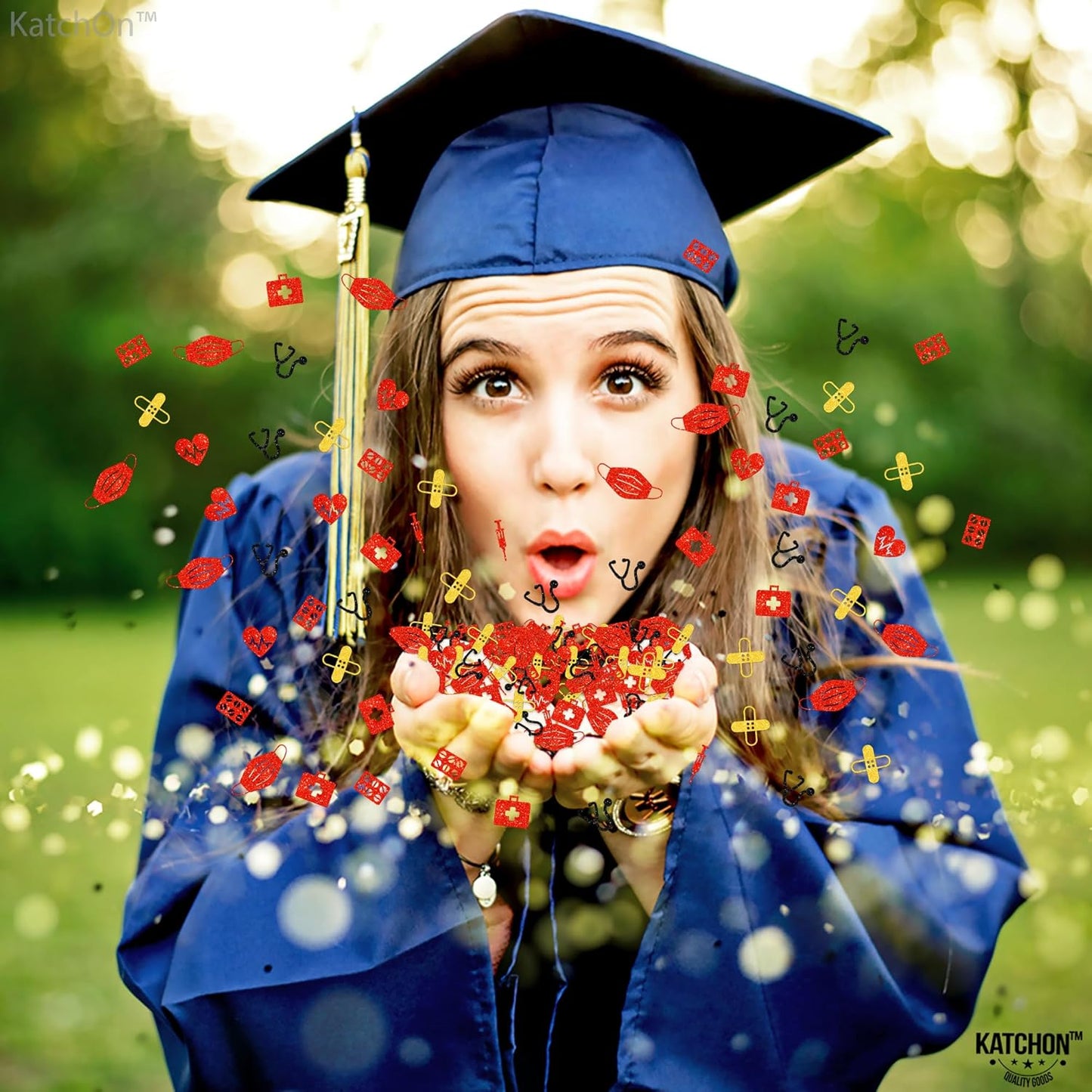 KatchOn, Glitter Nurse Graduation Confetti - Pack of 1000 | Nurse Confetti for table | Nurse Party Decorations, Medical Grad Decorations | Graduation decorations 2025