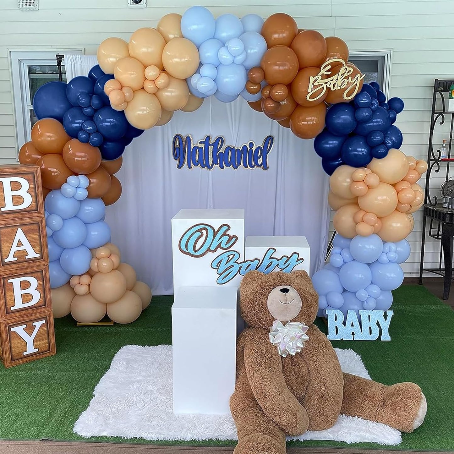 Navy Blue Balloons, 150 pcs Different Sizes Pack of 18 Inch 12 Inch 10 Inch 5 Inch Pearl Dark Blue Balloons for Balloon Garland Balloon Arch as Birthday Party Wedding Decorations