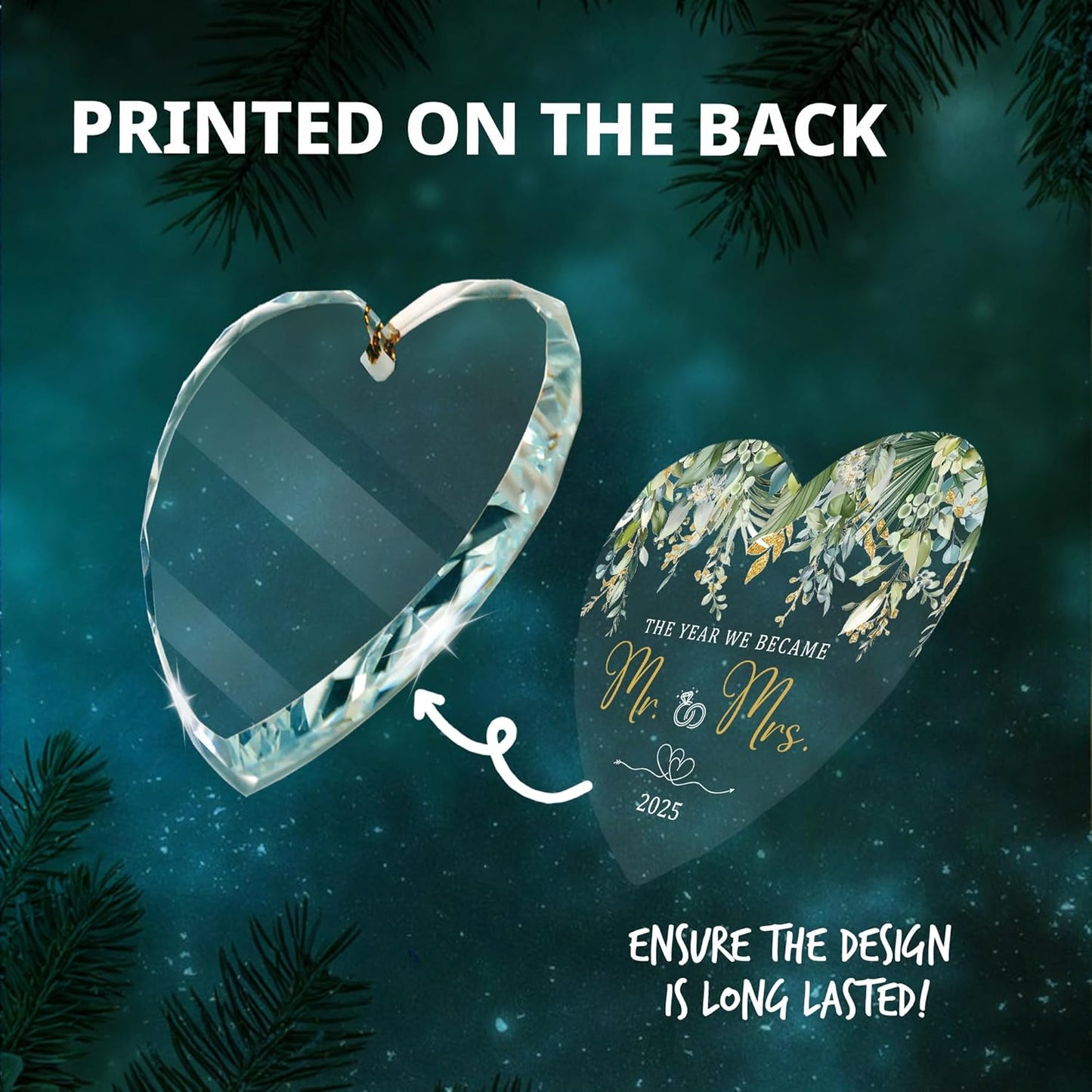 The Year We Became Mr. & Mrs. Ornament 2025 – First Christmas Married Ornaments – Wedding Ornament 2025 Gift for Couples – Just Married Ornaments Gifts for Newlyweds