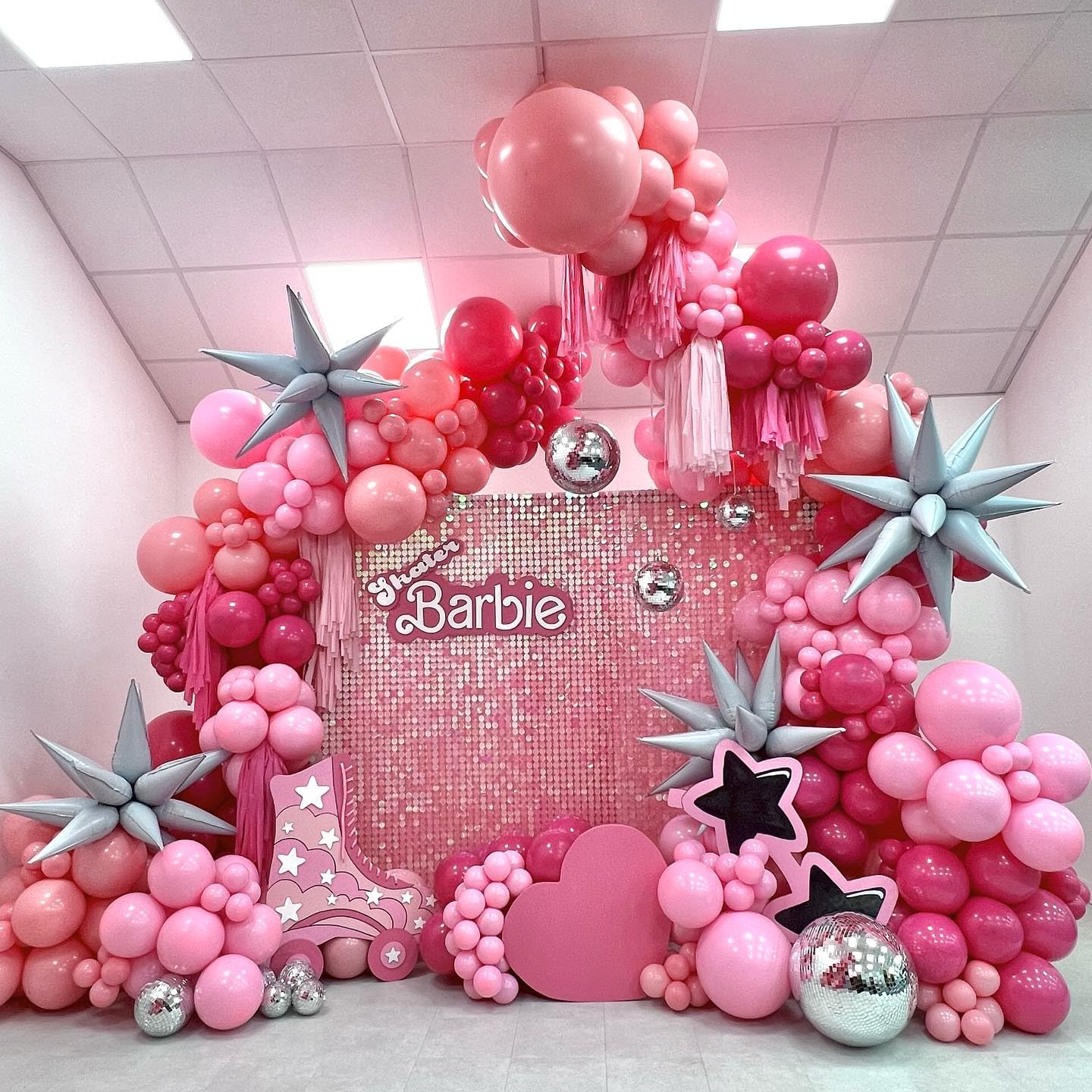 139Pcs Pink Balloon Arch Kit, 18 12 10 5 Inch Different Size Balloons for Wedding Birthday Princess Theme Baby Shower Bridal Shower Party Decorations